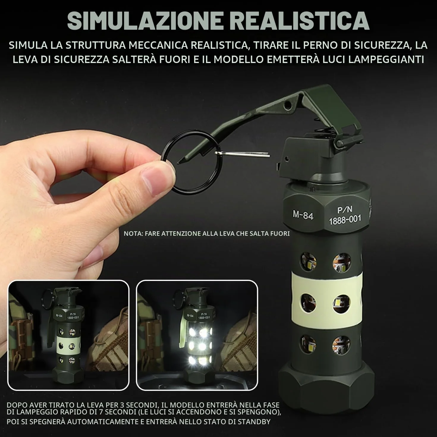 Airsoft Flashbang Tactical Hand Grenade Toy Outdoor Emergency Light Paintball CS Battle Game