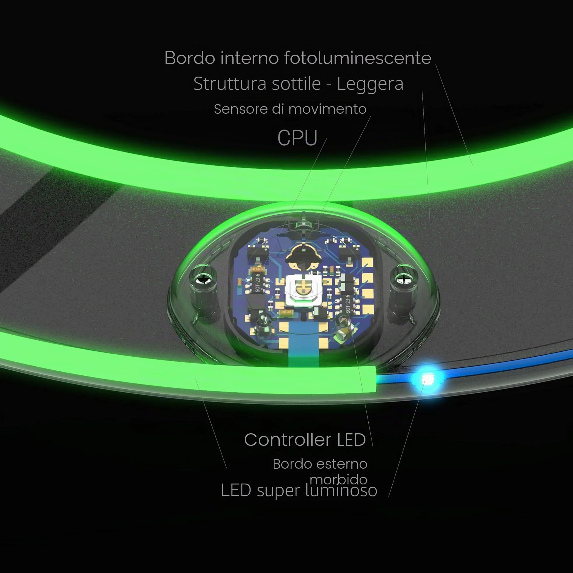 TOSY Latający Pierścień RGB 16 kolorów LED, Wodoodporny, Lekki Frisbee, Prezent na Boże Narodzenie