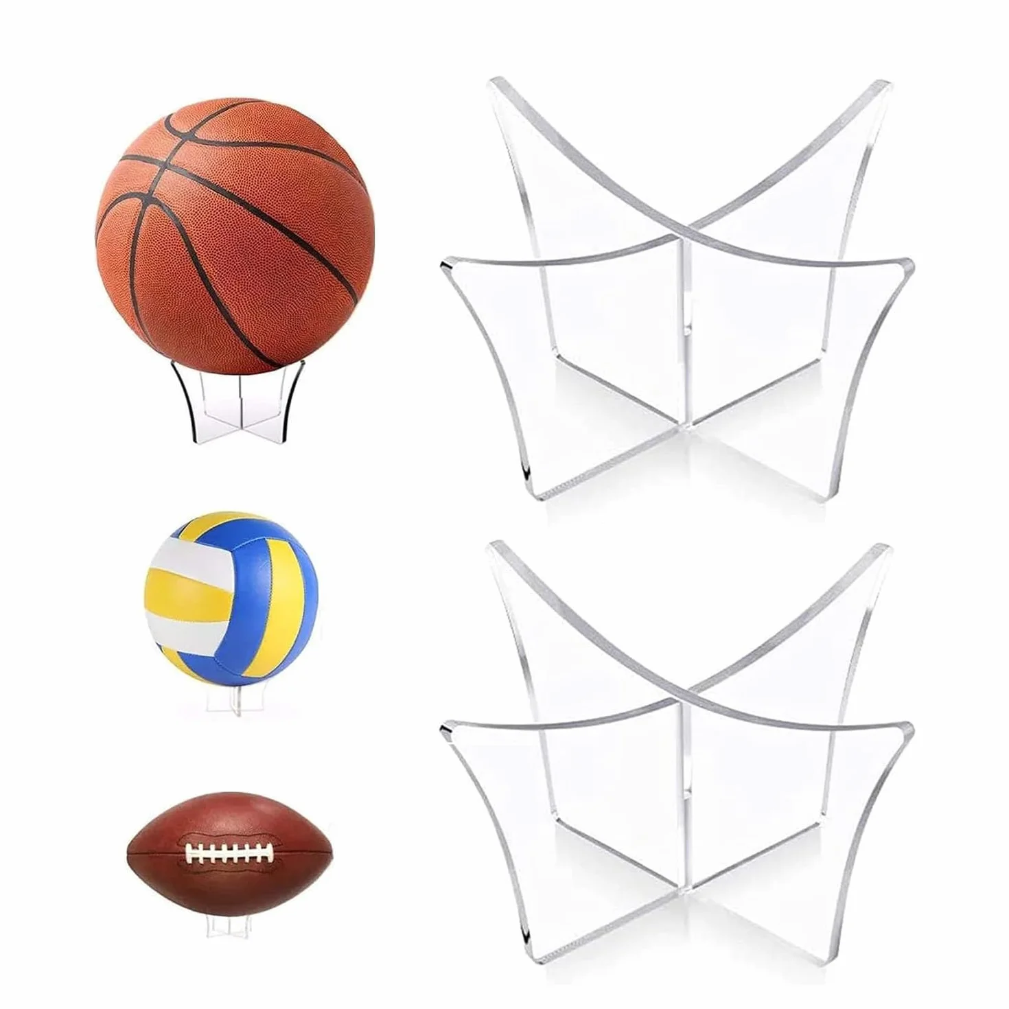 Porta Palloni Espositore per Pallone da Calcio Supporto da Palla Base Piede
