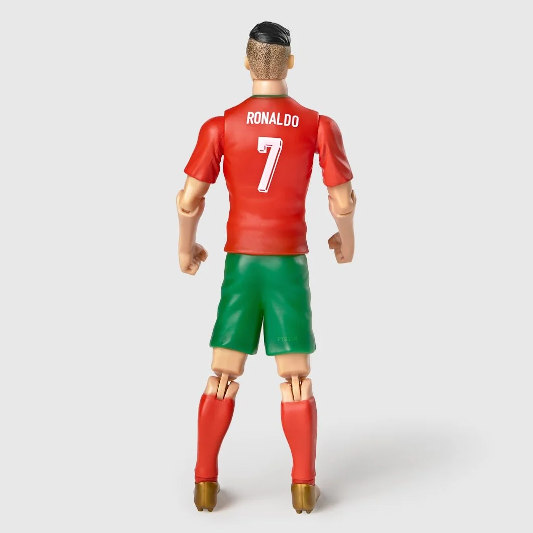 Megableu Statuetta Calcio Ronaldo 20 cm Figura Realistico Articolato Licenza Ufficiale 10 Punti Articolazione Giocattolo Calcio