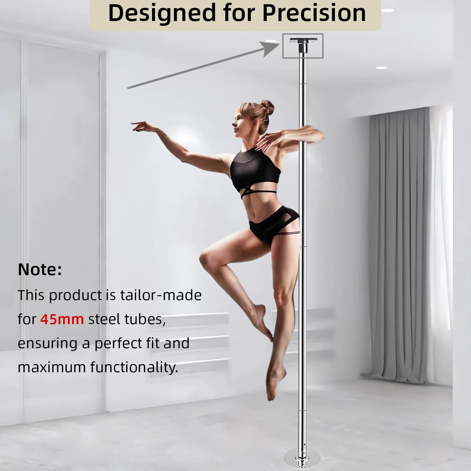 Piastra Fissa Pole Dance Montaggio a Soffitto Accessori Piastra Superiore Rettangolare Sicurezza Stabilità