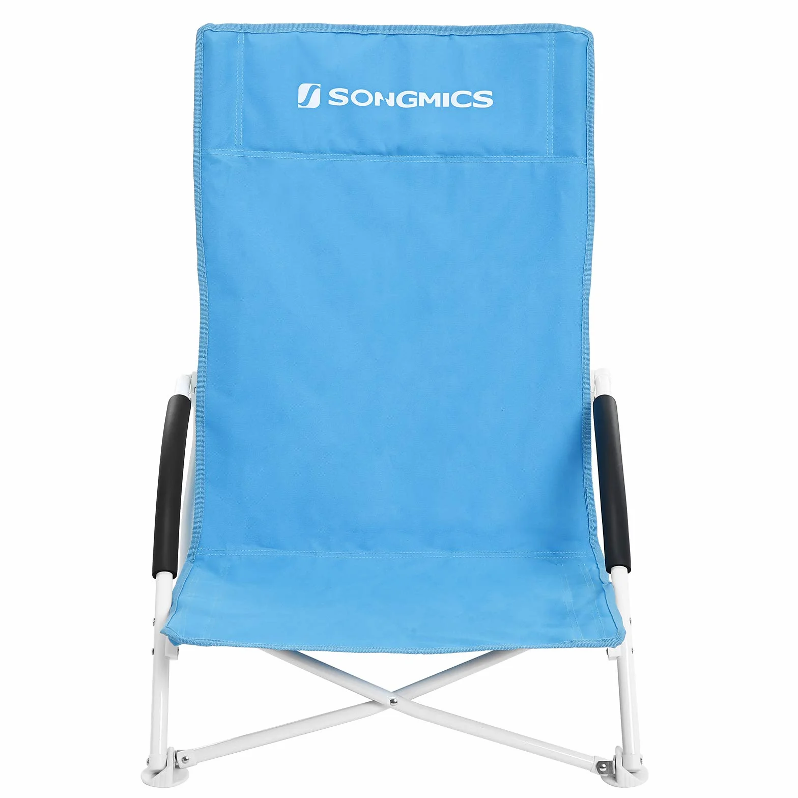 SONGMICS Sedia Spiaggina Pieghevole Portatile Sdraio da Campeggio Spiaggia con Borsa