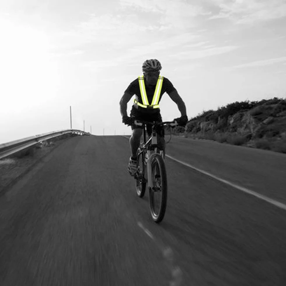 AYKRM Gilet Alta Visibilità con Striscia Riflettente per Corsa Ciclismo