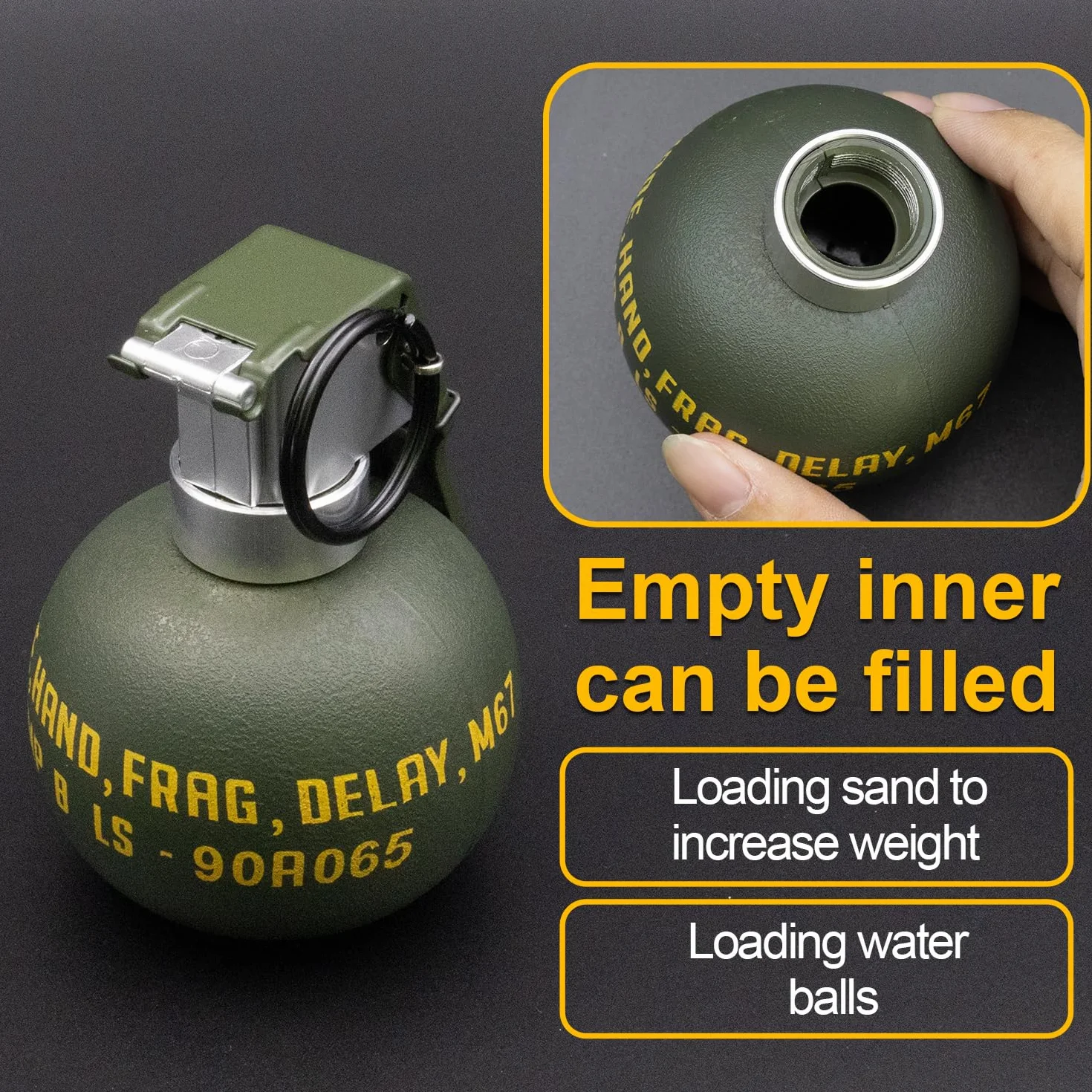 Zhongren Dummy Grenade Toy Plastic CS Airsoft Tactical Gear Accessori Cosplay Movie Props Outdoor