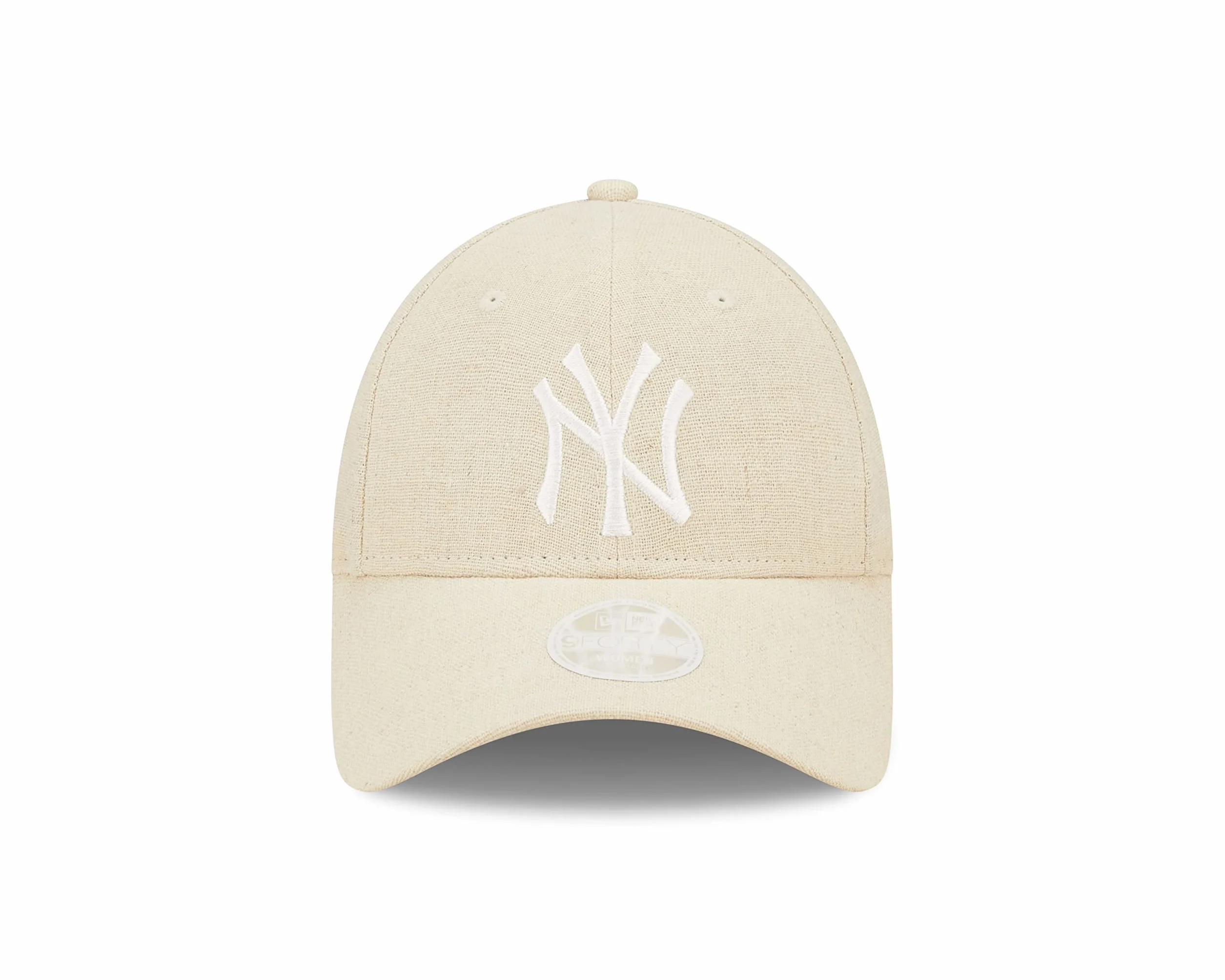 New Era 9Forty York Yankees MLB Frauen Baseball Cap Beige Leinen verstellbar