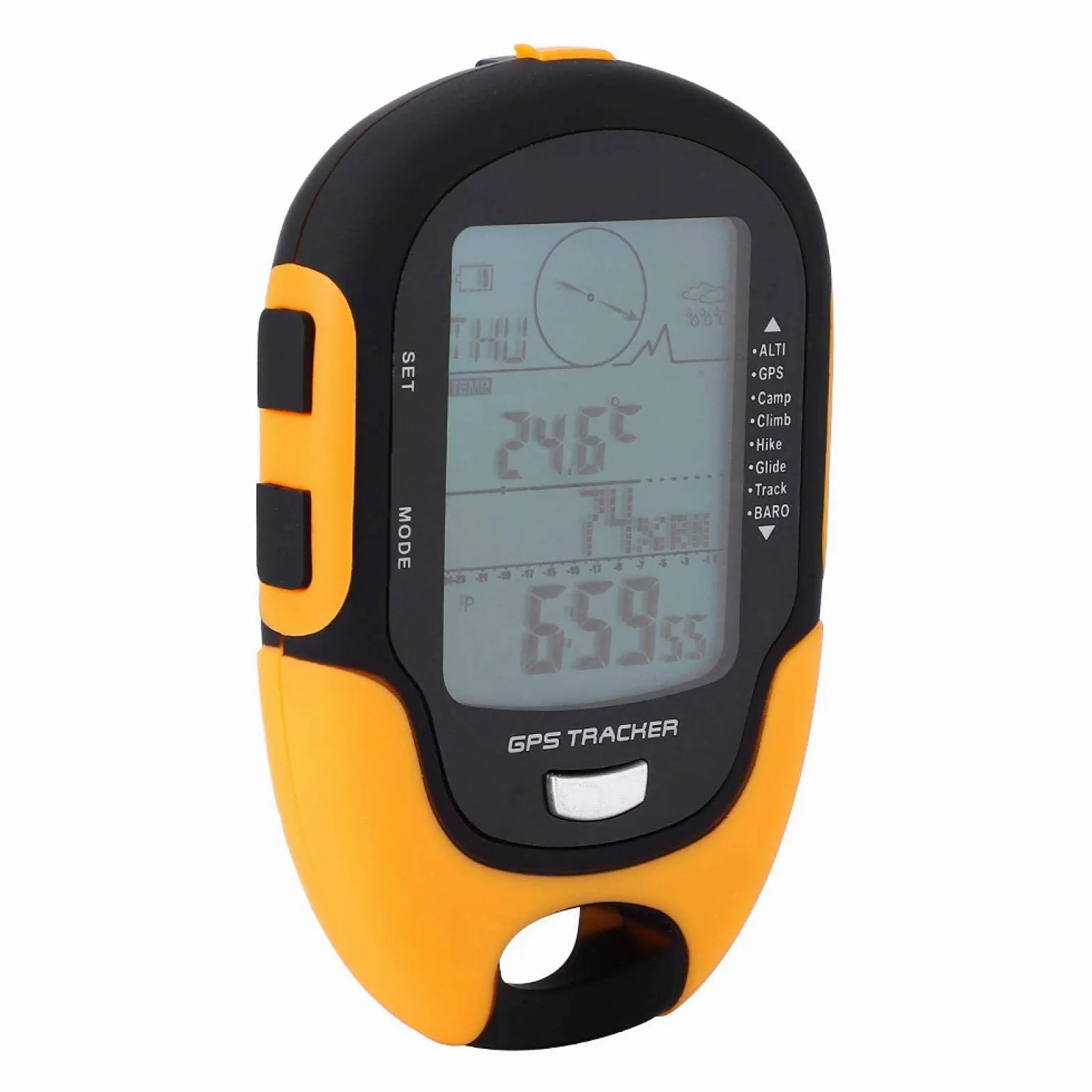 Altimetro Barometrico Digitale Multifunzionale Bussola Previsioni Meteo GPS Ricevitore di Navigazione Termometro Igrometro Barometro （Il Testo elettronico è Disponibile in