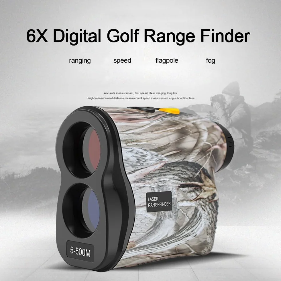 Telemetro da per golf da 500 m, telemetro da caccia 6X, telemetro digitale da per golf-monoculare per misurare la distanza e la caccia con l'arco