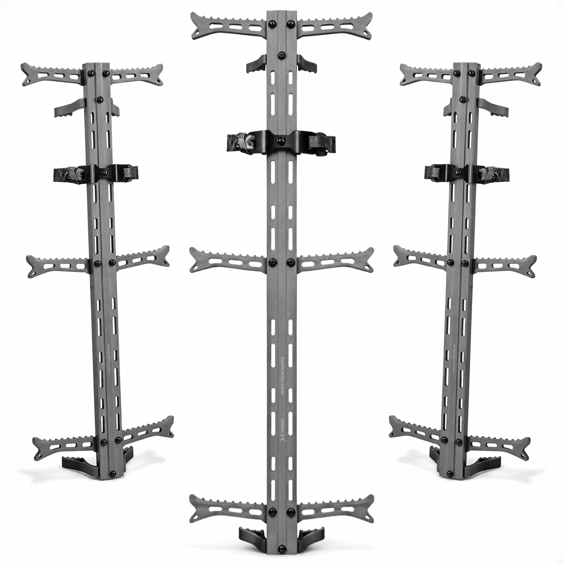 Hawk Bastone da Arrampicata a Elio, Confezione da 3, Grigio