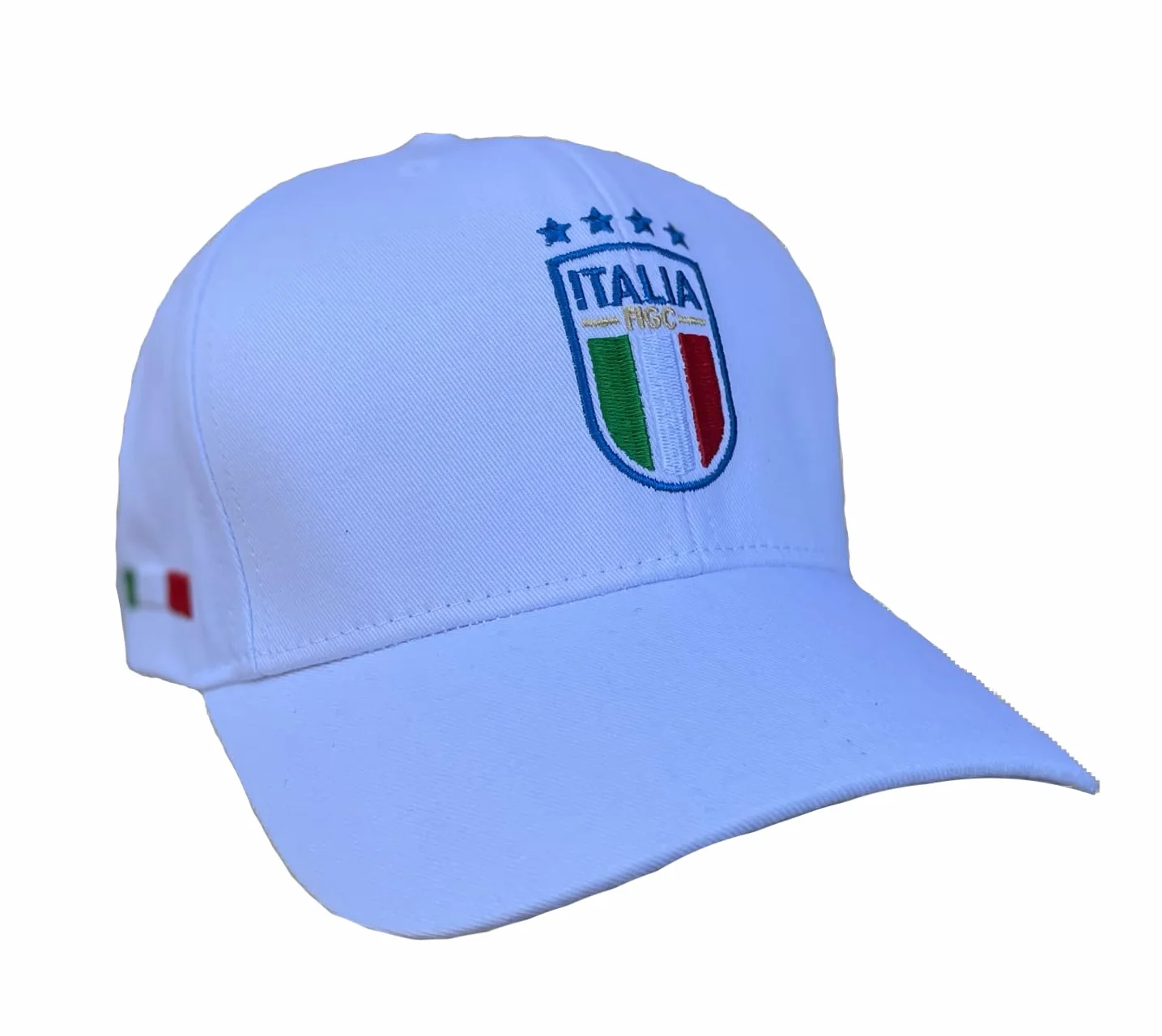Cappello Italia Ufficiale Nazionale Calcio Berretto Tifoso Azzurri Bianco