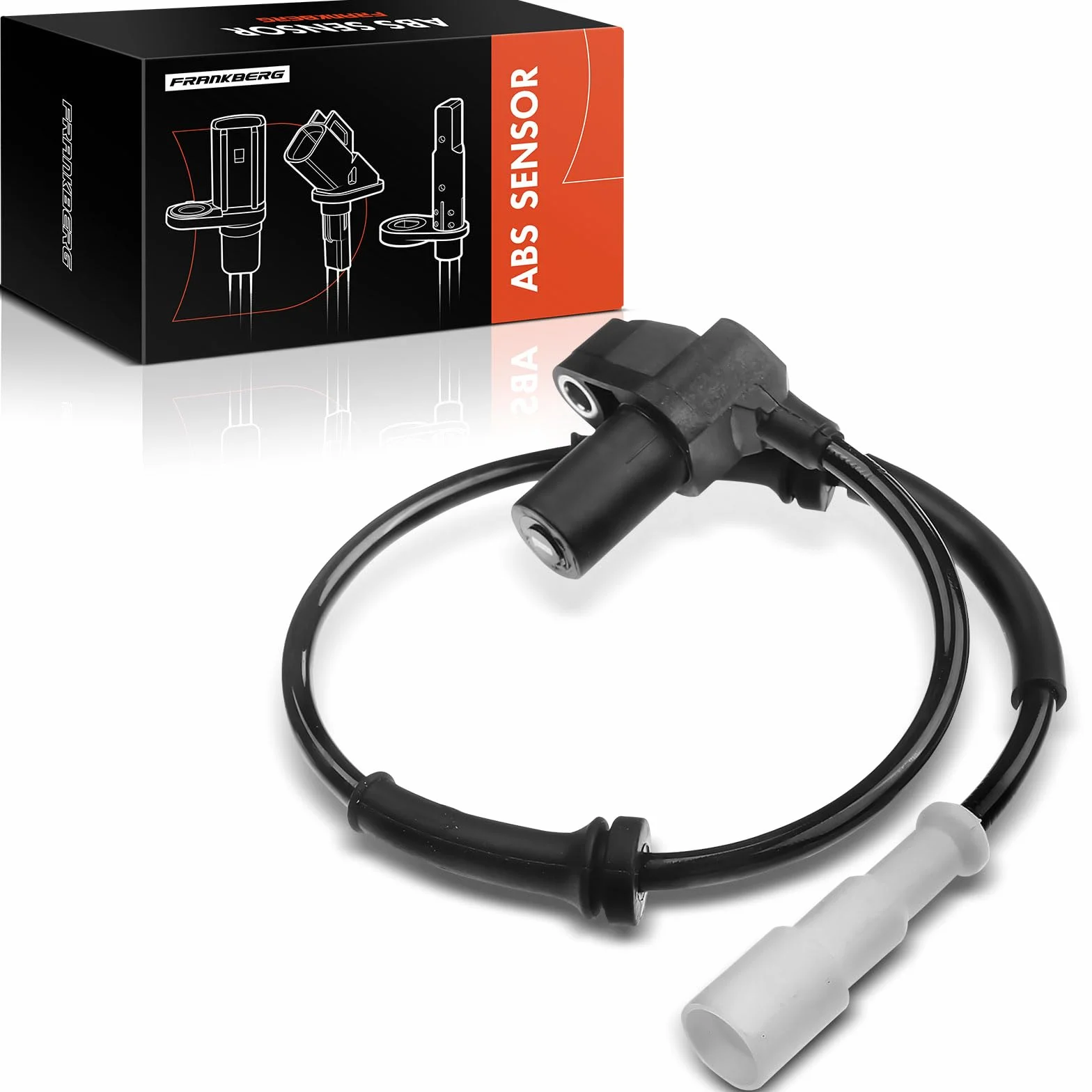 Frankberg Sensore Velocità Ruota ABS Sensore ABS Compatibile con Thalia I LB Clio II Furgone/Compatto SB0/1/2 Clio II BB CB Replace# 7700415681