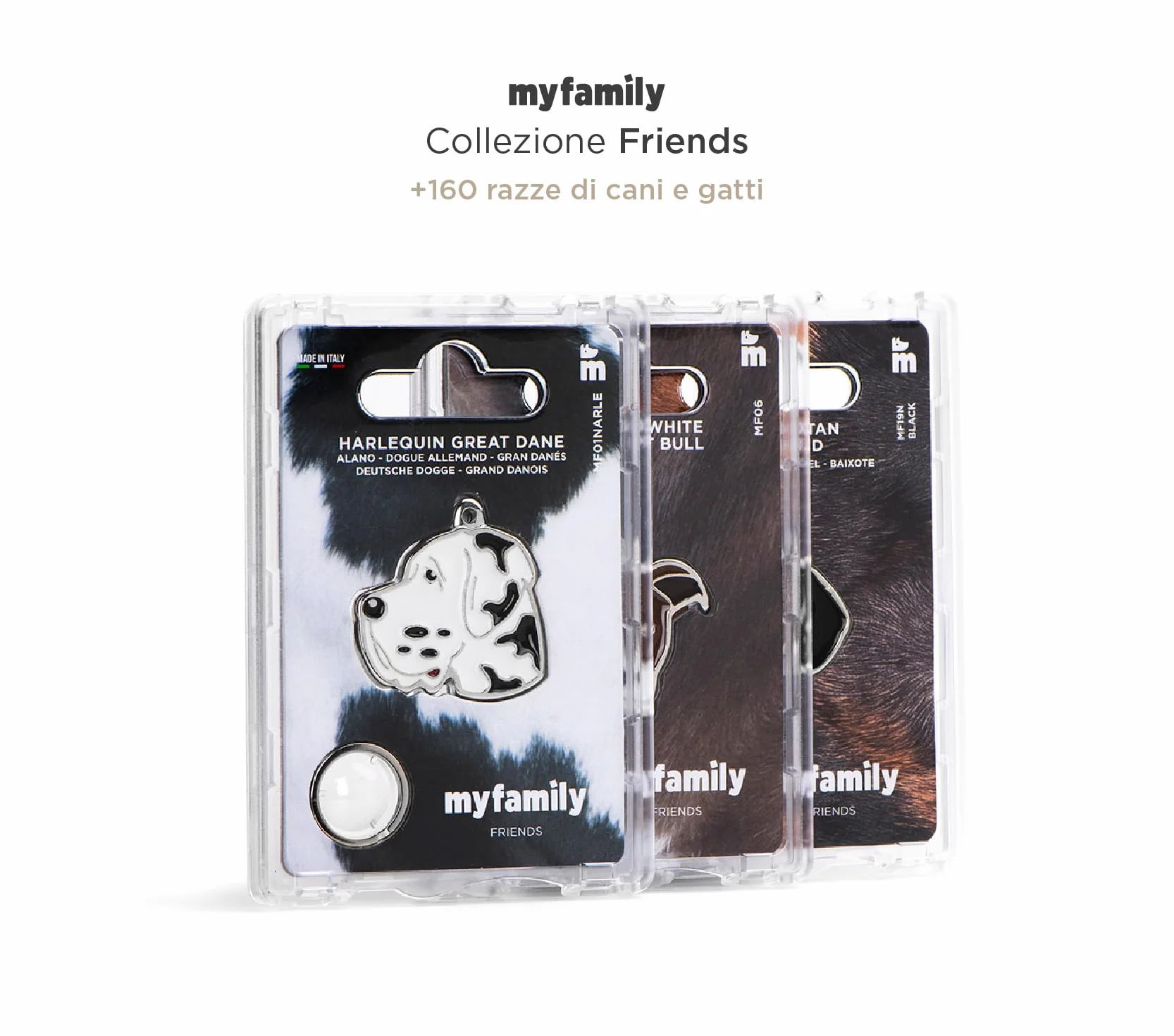 MyFamily Medaglietta per Cane Beagle Targhetta Cane Smaltata a Mano Metallo 27x30 mm