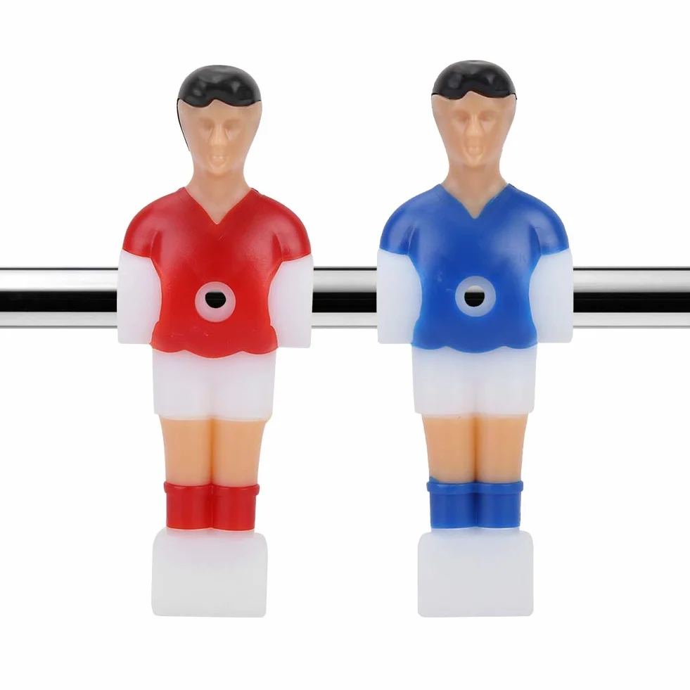 Calcio da Tavolo Set Giocatori di Ricambio - 2 Rosso e 2 Blu Accessori Tavolo Calcio