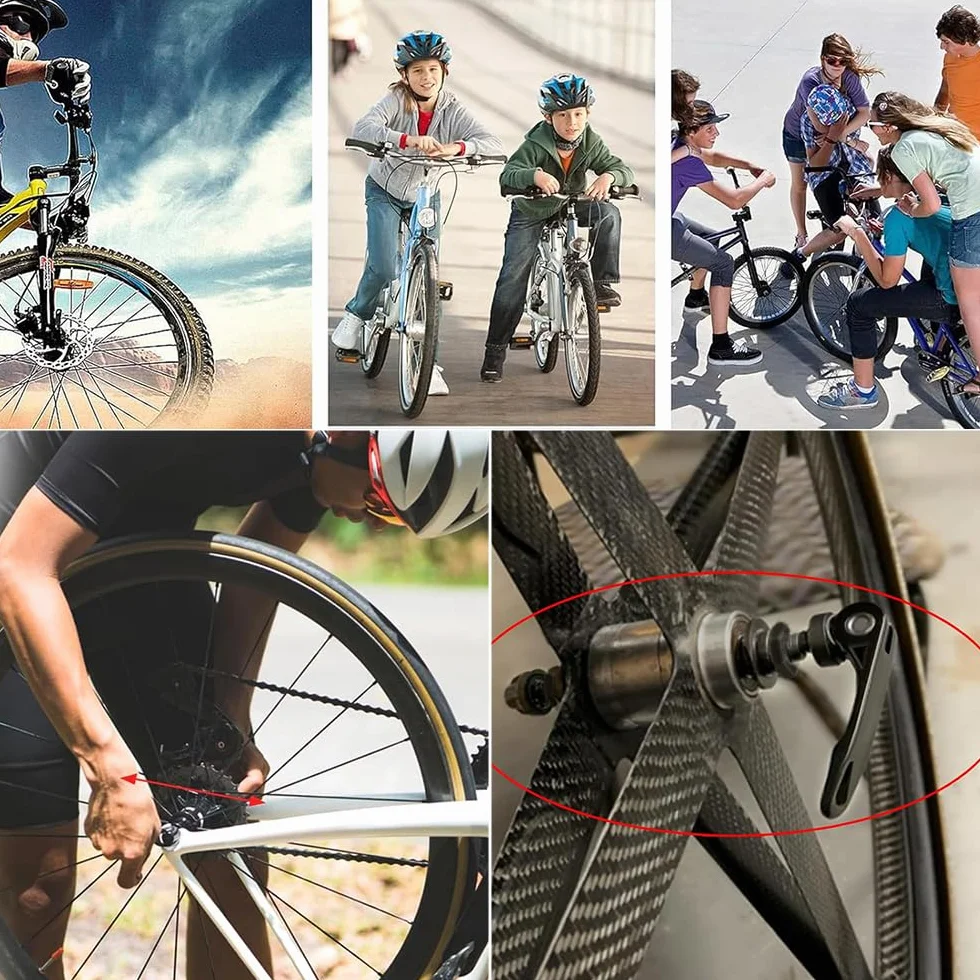 Sgancio rapido per mozzo ruota anteriore e posteriore, set perni a clip bicicletta da montagna da strada, nero