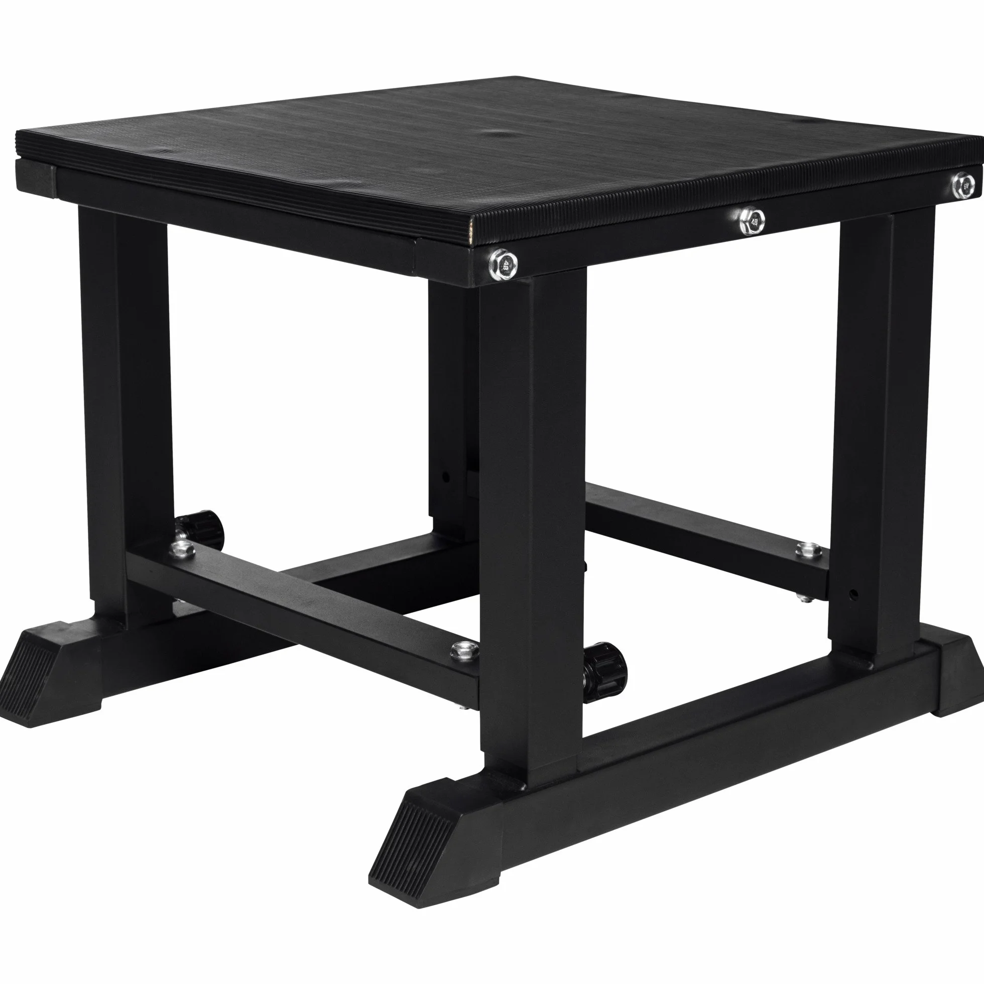 GORILLA SPORTS® Plyobox Acciaio Regolabile 5 Altezze 300 kg 59x50x45-65 cm Nero Jump-Box