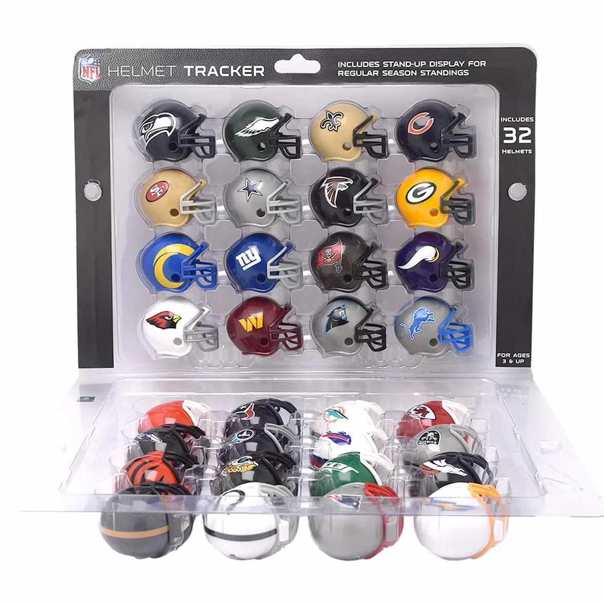 Riddell Set tracker caschi NFL 32 pezzi - Caschi taglia Gumball - Loghi NFL attuali 2024