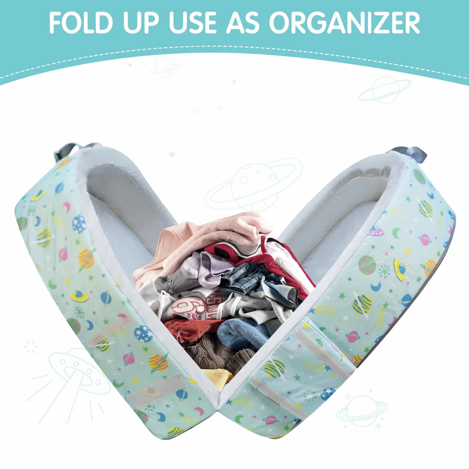 Letto da viaggio portatile e impermeabile per neonati bambini con materasso e lenzuolo lavabile