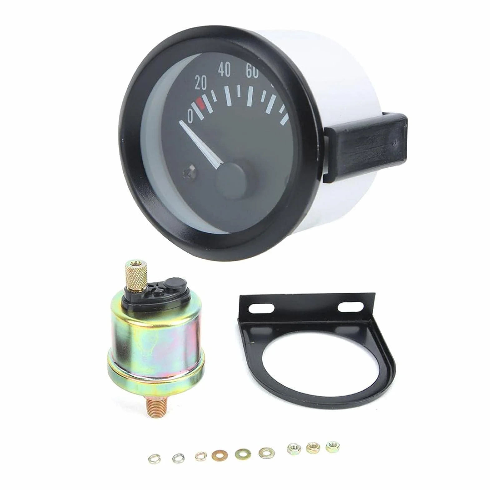 Manometro olio Kit manometro olio Manometro Lunga durata Prestazioni stabili Facile da usare Sensore automatico ad alta sensibilità 0-100 Psi 12v 52mm/2 pollici
