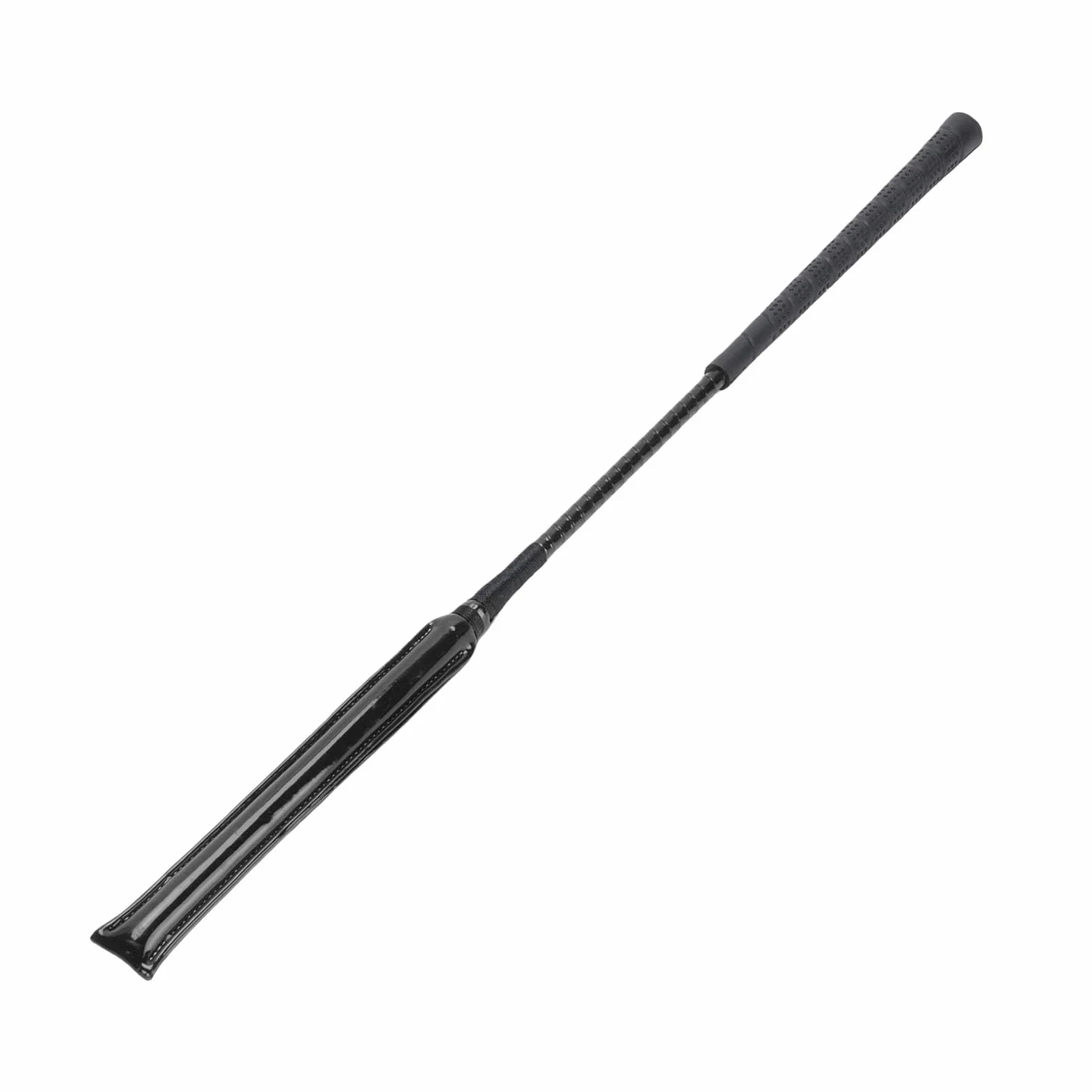 Dpofirs Frustino da Cavallo, Frustino da Equitazione in Pelle Verniciata con Manico in Silicone Antiscivolo per Allenamenti e Corse Equestri