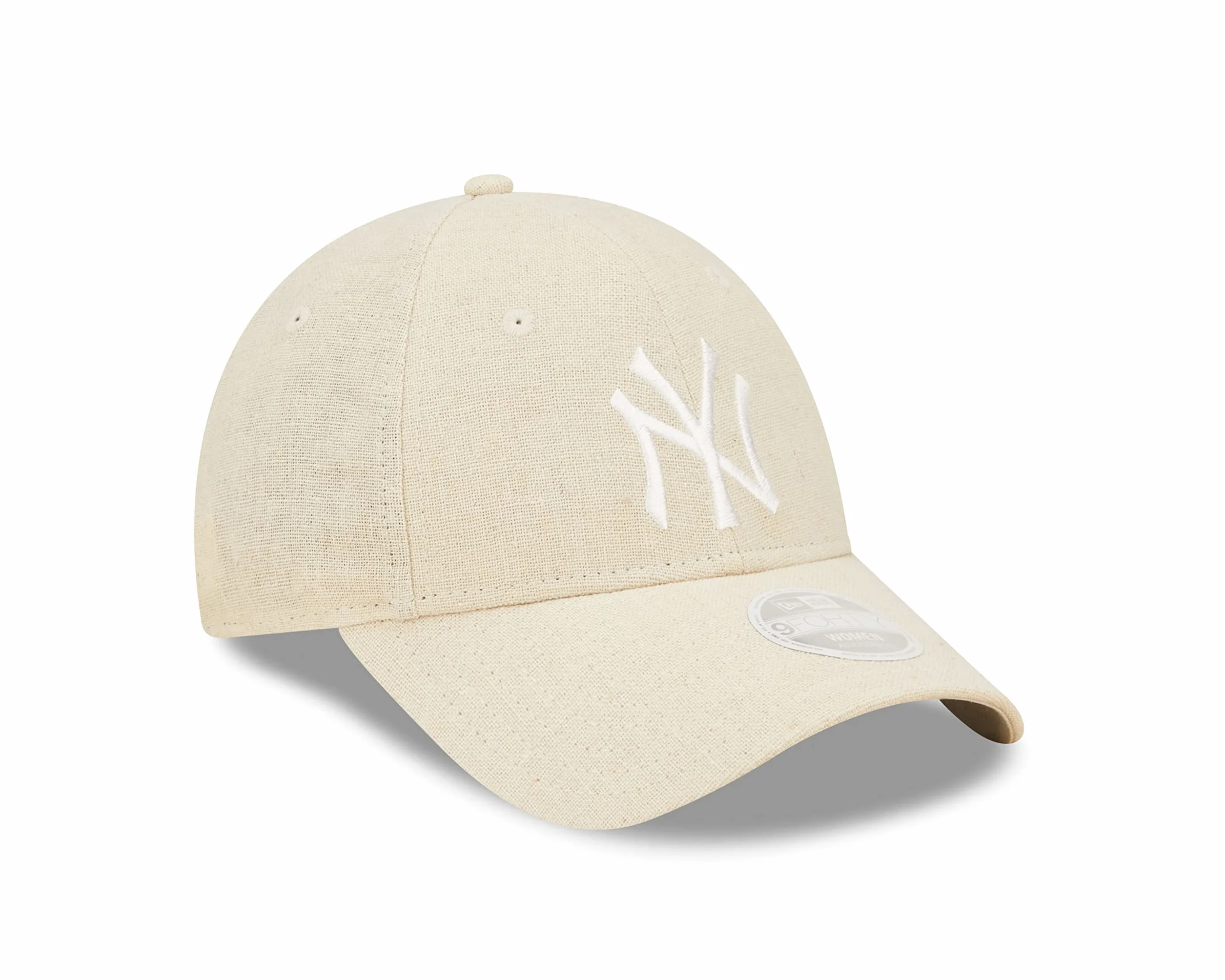 New Era 9Forty York Yankees MLB Frauen Baseball Cap Beige Leinen verstellbar