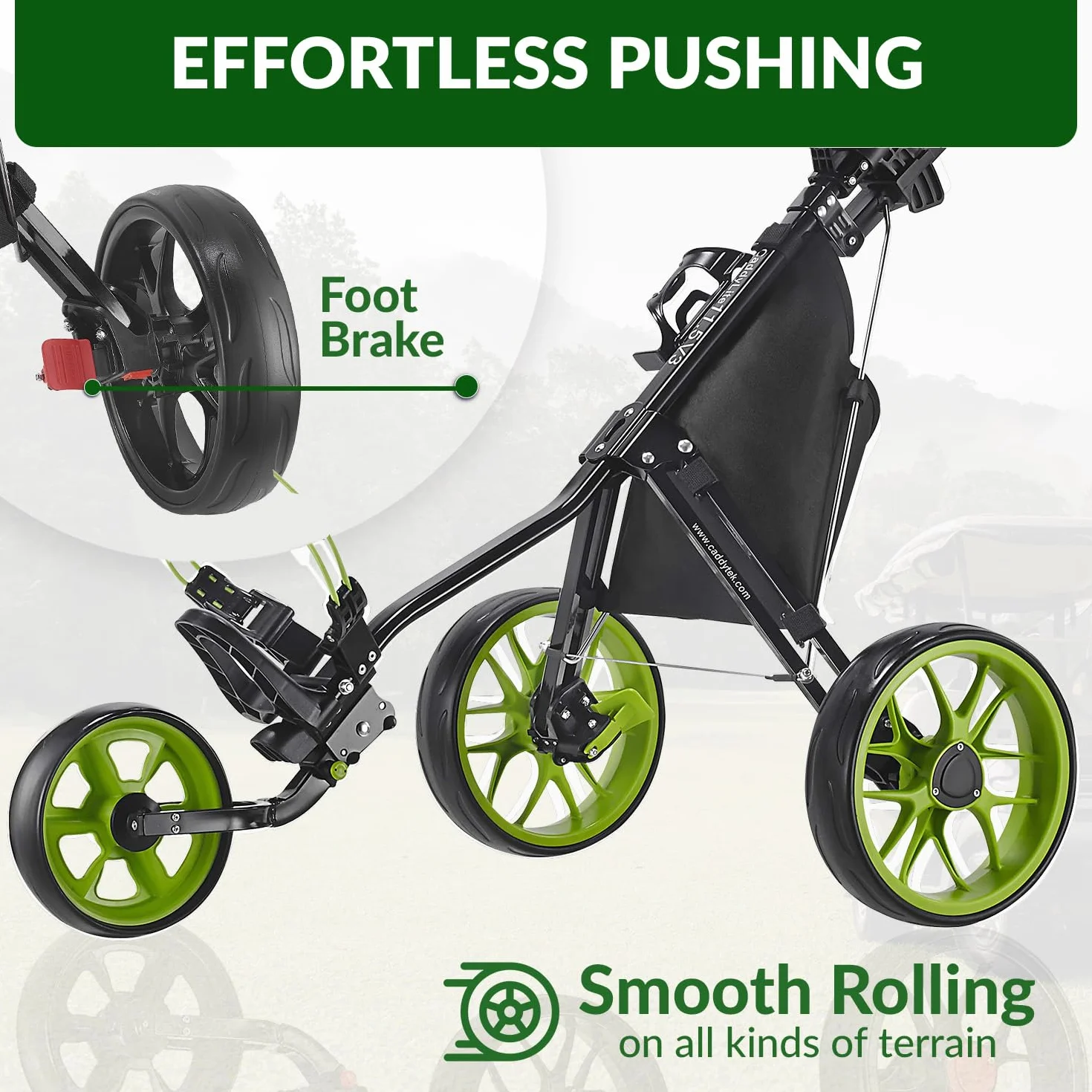 Caddytek CaddyLite 11.5 V3 Carrello da Golf a 3 Ruote Leggero Pieghevole