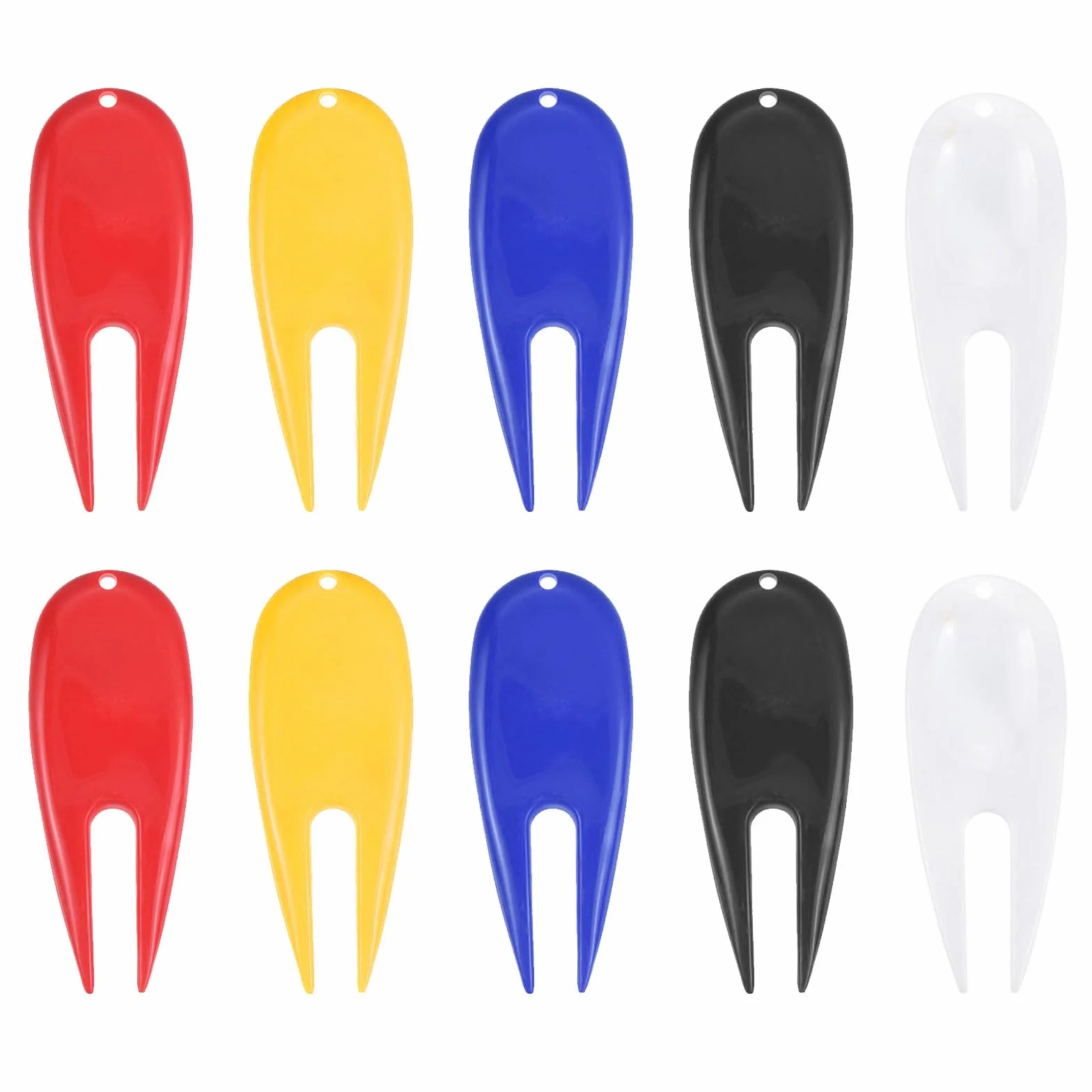 PATIKIL Strumento per Riparazione Divot da Golf, 10 Pezzi, Plastica, 5 Colori