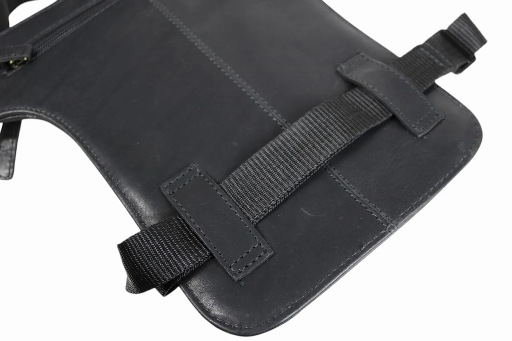 Borsa da gamba moto vera pelle uomo marsupio biker vintage teschio Custom Motorcycle MDM T81 Nero