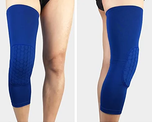Ginocchiere da basket Protector Manicotto compressione nido d'ape Schiuma Ginocchiera Fitness Pallavolo Supporto