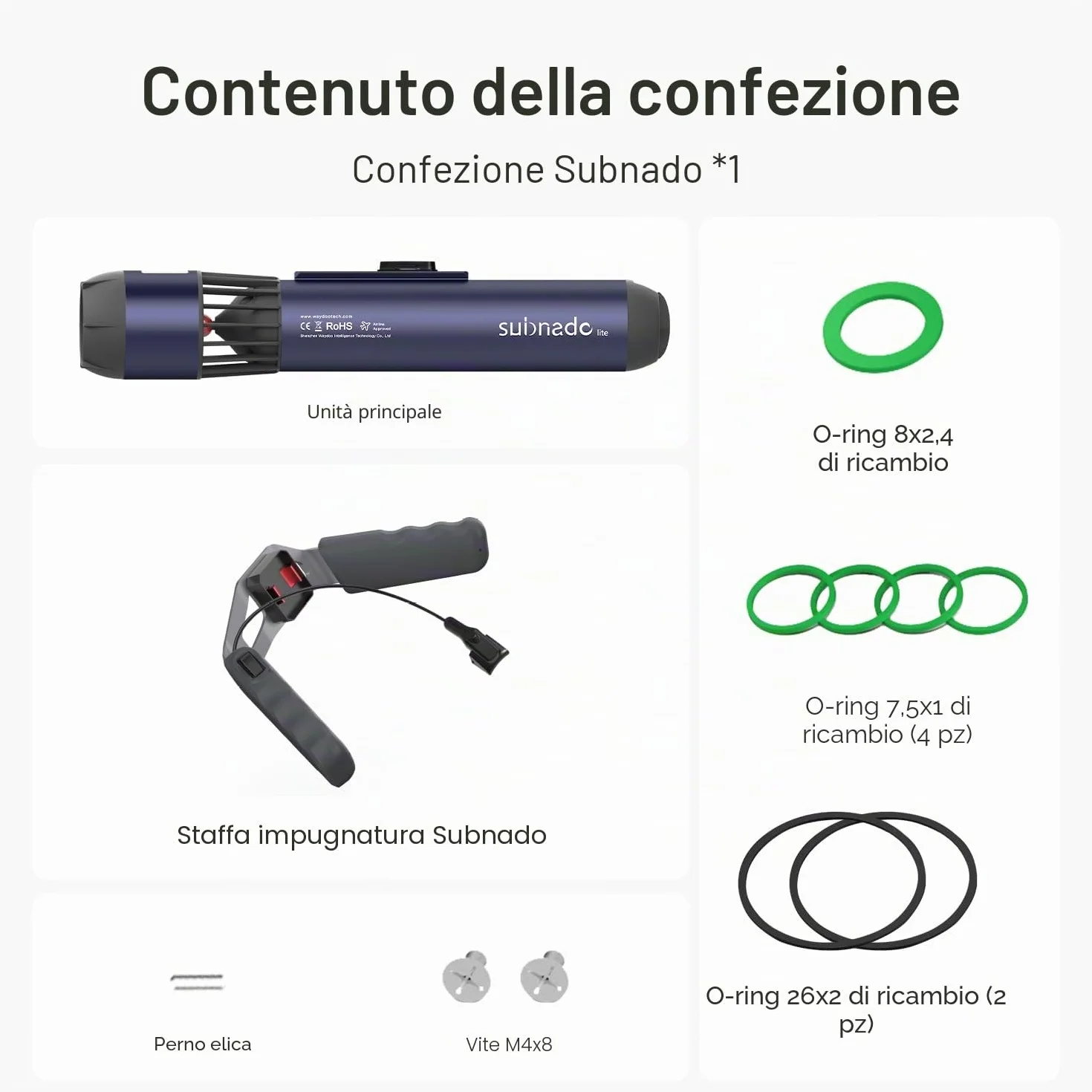Subnado Monopattino subacqueo compatto portatile blu