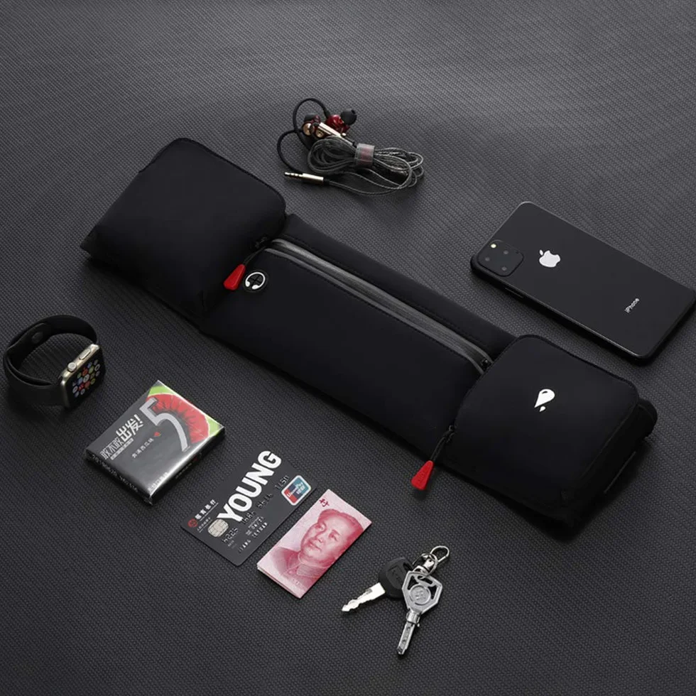 Marsupi Running Sportivo Corsa con Porta Borraccia Pieghevole, Impermeabile, Senza Rimbalzo, Grande Tasca per Cellulare, Donna Uomo