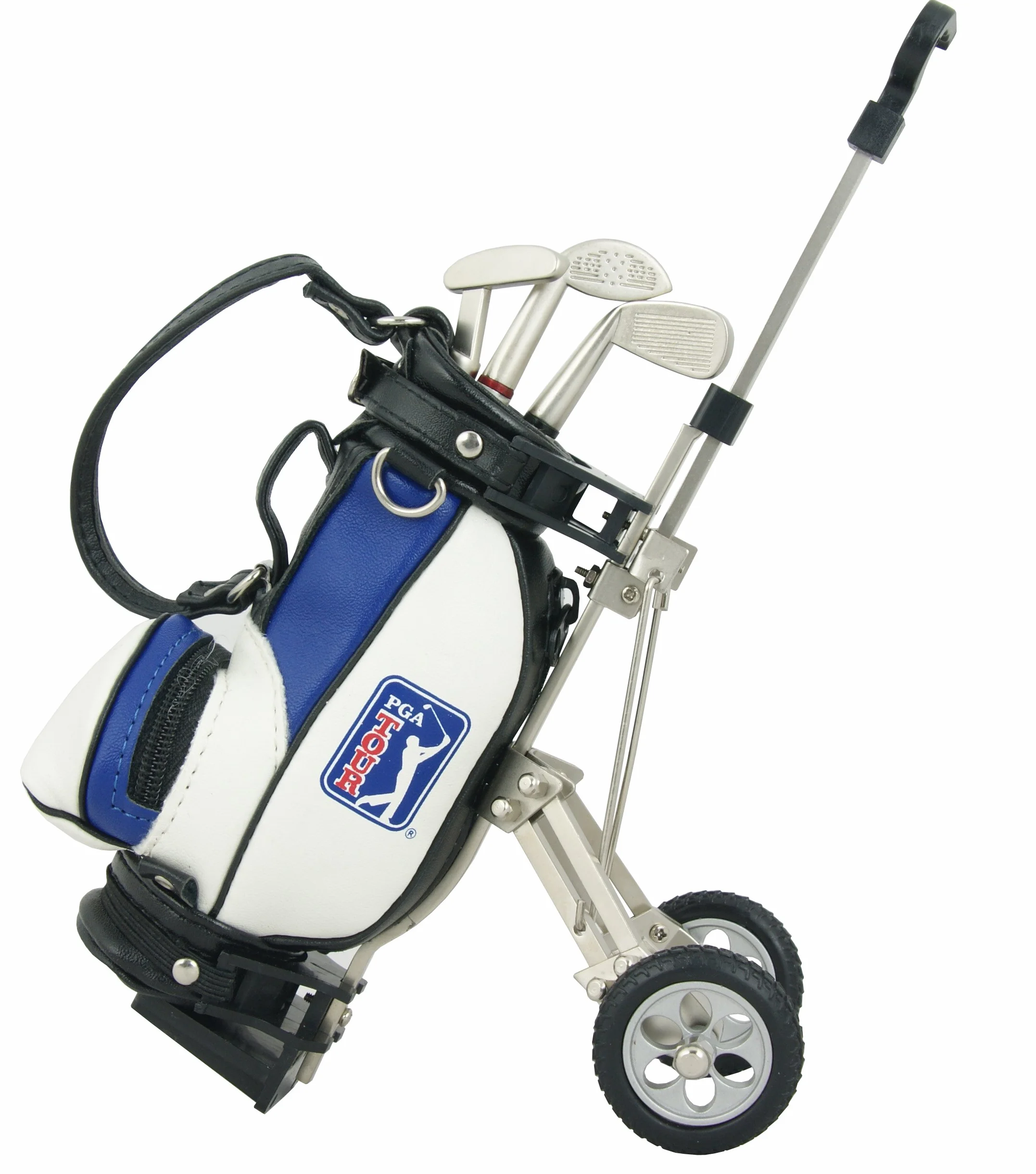 PGA Tour Kit Regalo da Scrivania Penne e Sacca Golf Miniatura Bianco
