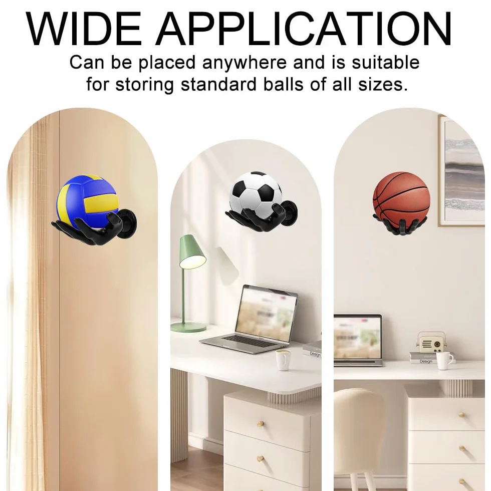 Supporto per Palla a Mano XPJBKC Porta Palloni da Muro con 4 Viti e Perni in Plastica