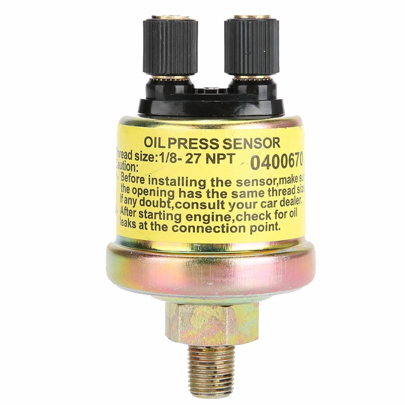 Yosoo Sensore di Pressione Olio Universale, 1/8 NPT, Ricambio per Manometro Motore