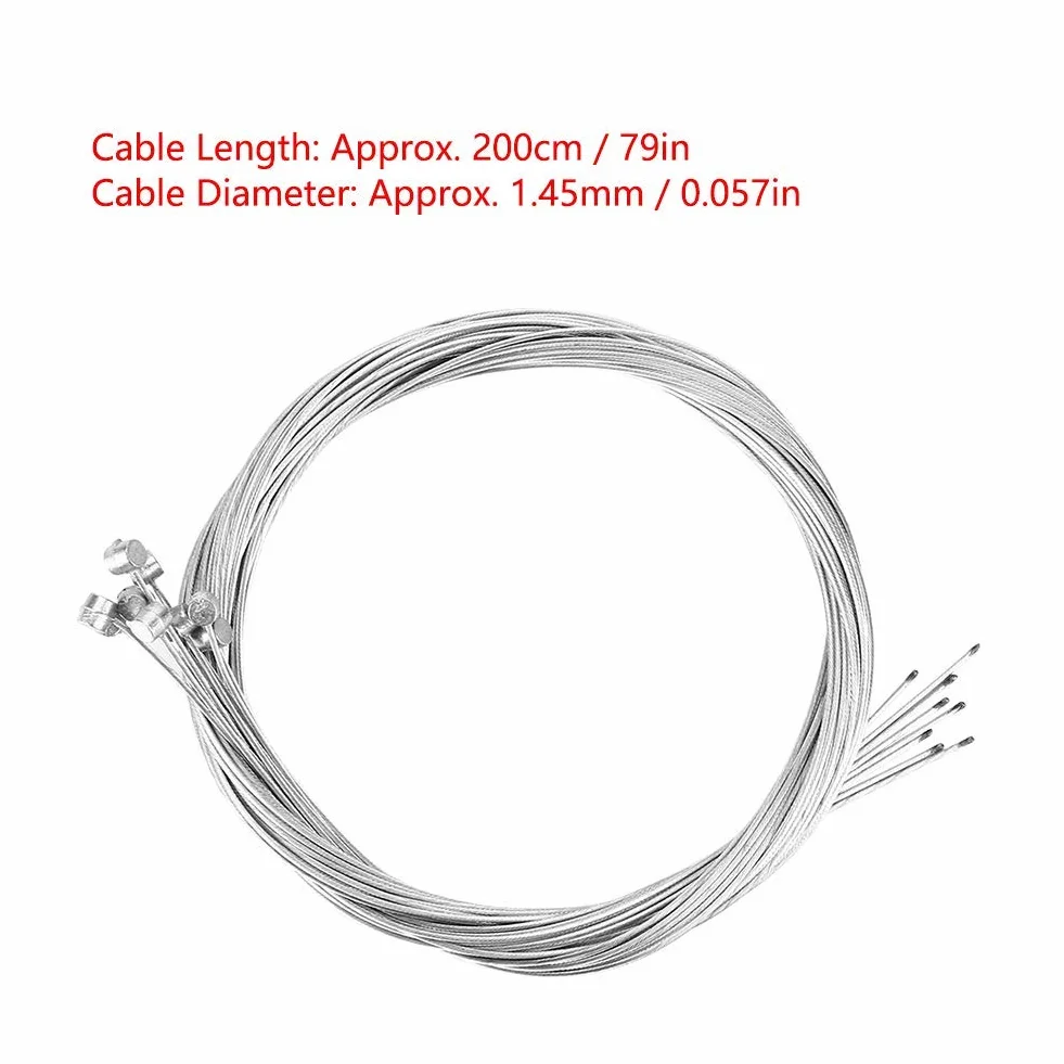 Cavo Freno Bici 10Pcs 2M Lungo Filo Riparazione Ricambio Sostituzione per Mountain Bike Strada