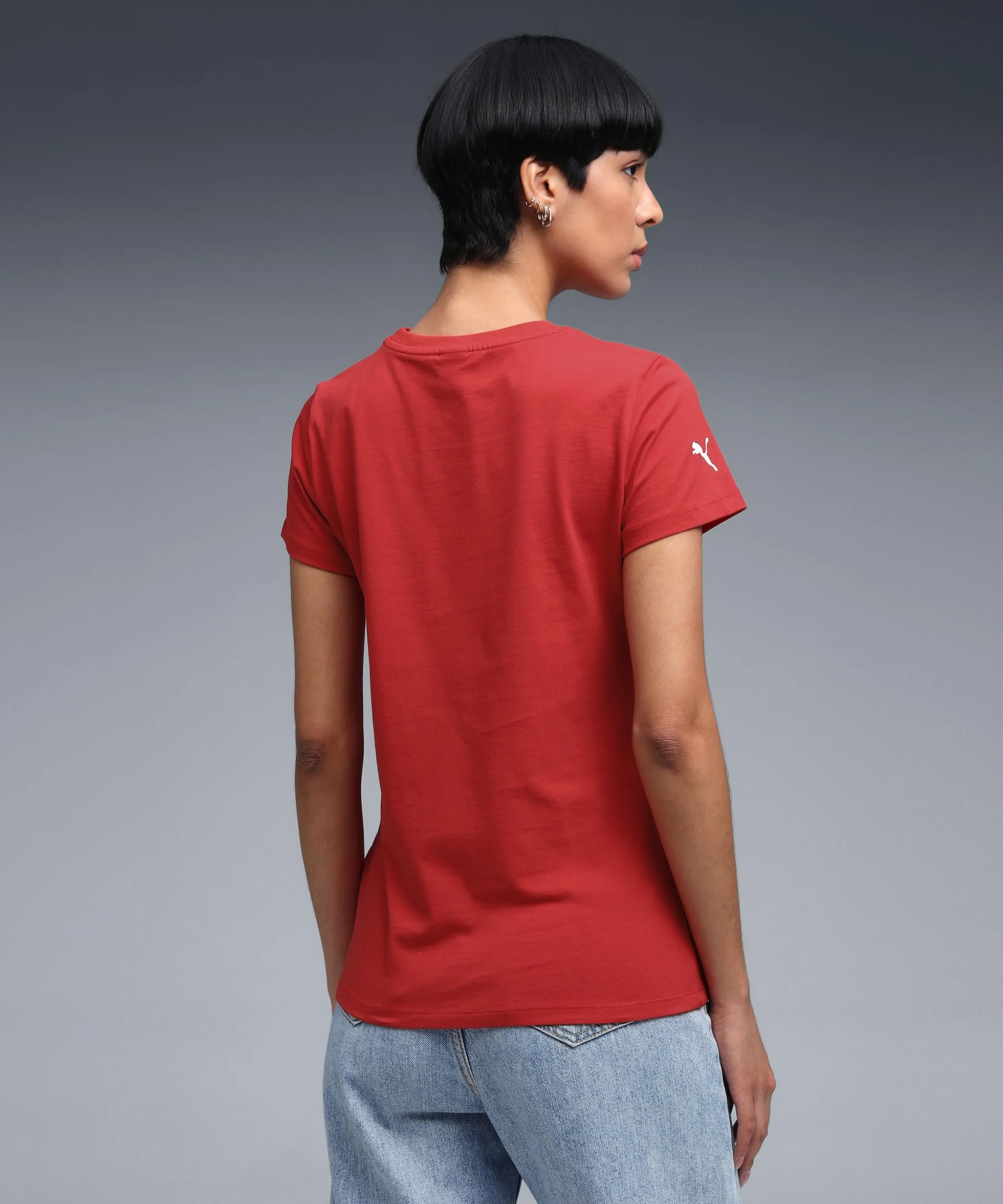PUMA Scuderia Ferrari F1 T-Shirt Donna Grande Logo Scudetto