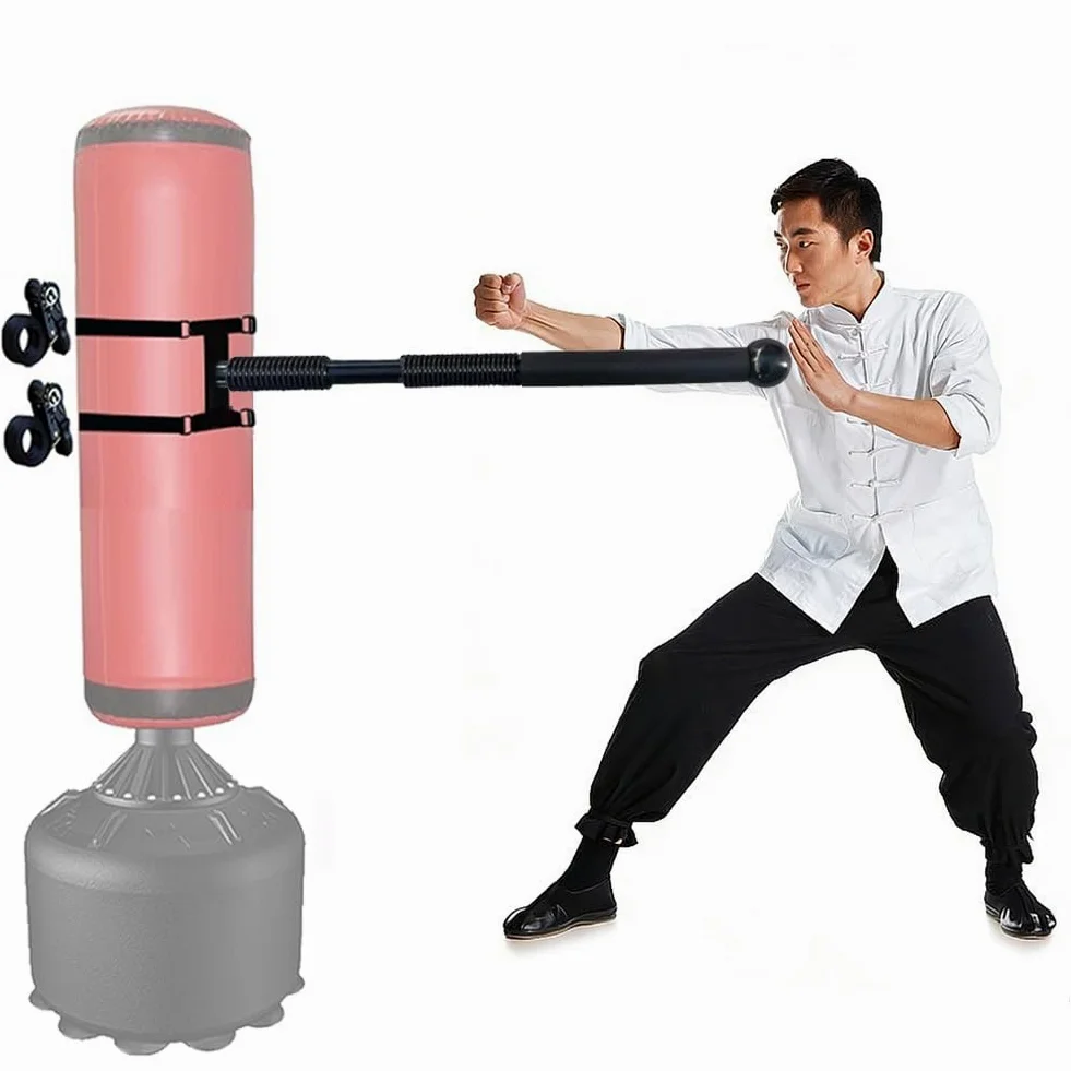 Wing Chun Wooden Dummy, Manichini Tai Chi Stick Molla, La Pratica Del Kung Fu Spinta Della Mano Allenamento, Per Sacchi di Sabbia e Oggetti Morbidi