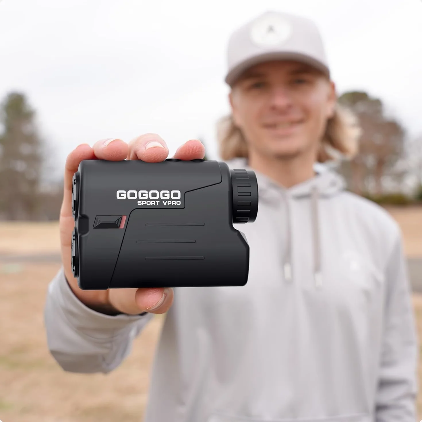 Gogogo Sport Vpro Telemetro Golf 1097 M(1200 Iarde) con Pendenza OFF/ON, Magnetica Telemetri con Ingrandimento 6X,Blocco della Bandiera e Vibrazione,Scansione,Velocità, Batteria Gratuita,Precisione ±1