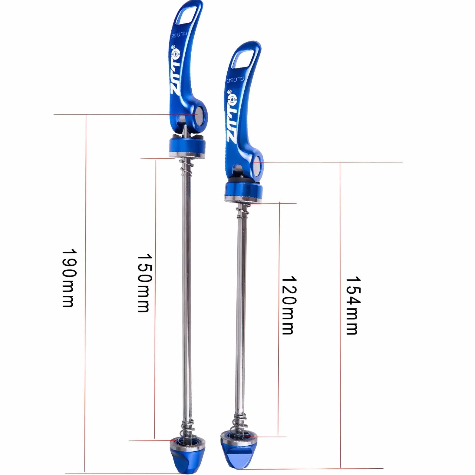 Mimoke mozzo Sgancio Rapido Bici, Spiedini Bici in Lega di Alluminio 115mm 150mm