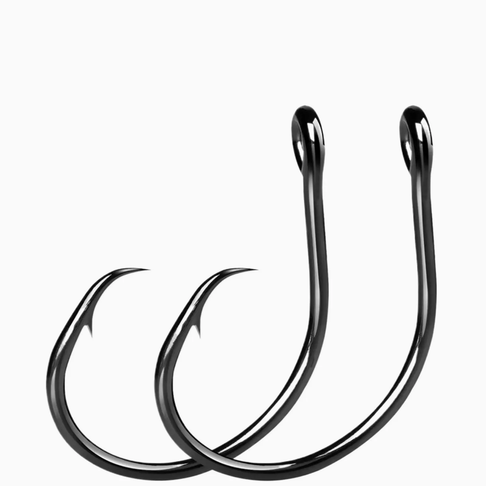 Ami da Pesca 25~100 Pezzi Ami circolari in Linea for Pesca in Acqua salata Pesce Gatto Ampio Divario Non Offset for spigola Salmone a Strisce