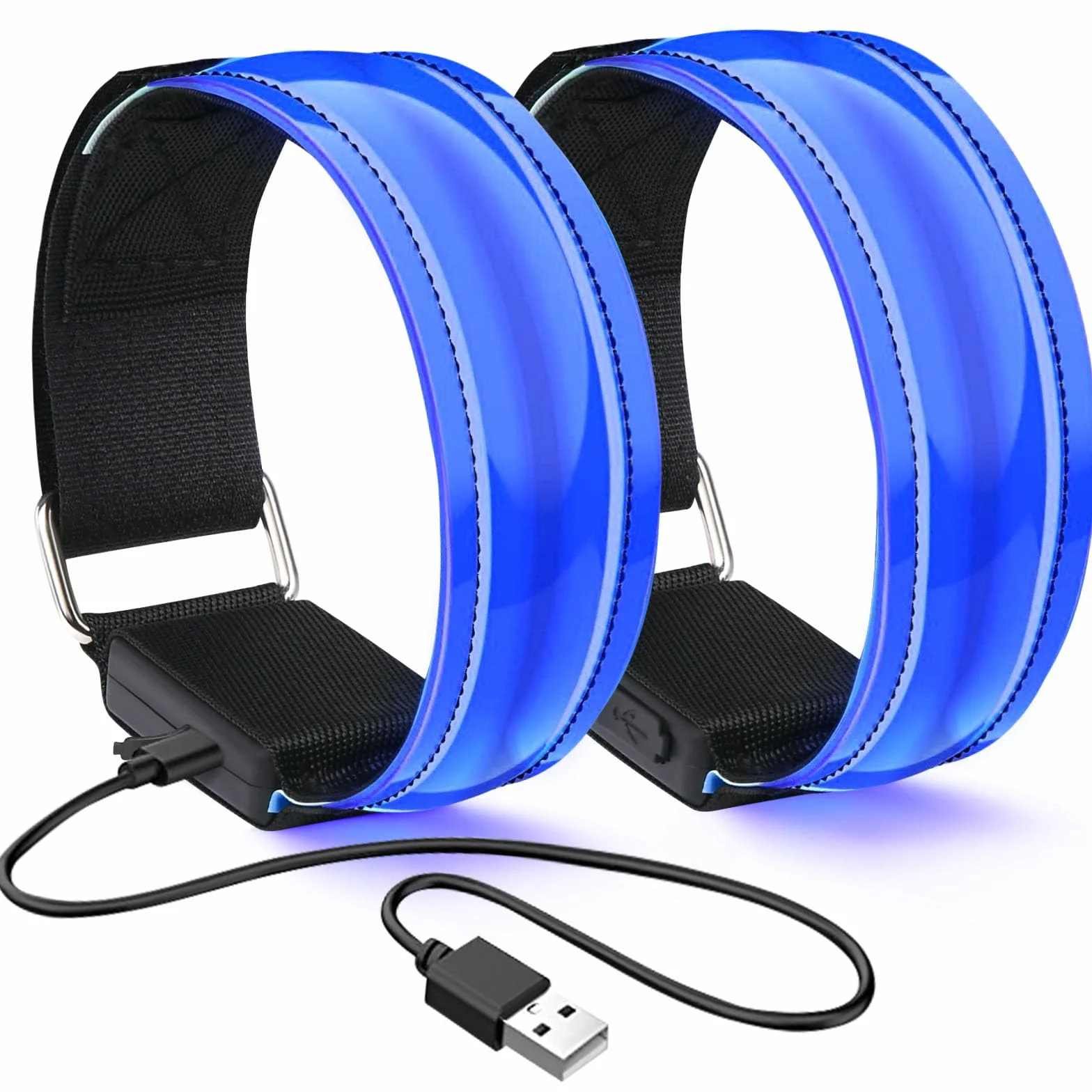 flintronic Bande Catarifrangenti LED Ricaricabile USB per Jogging Bici