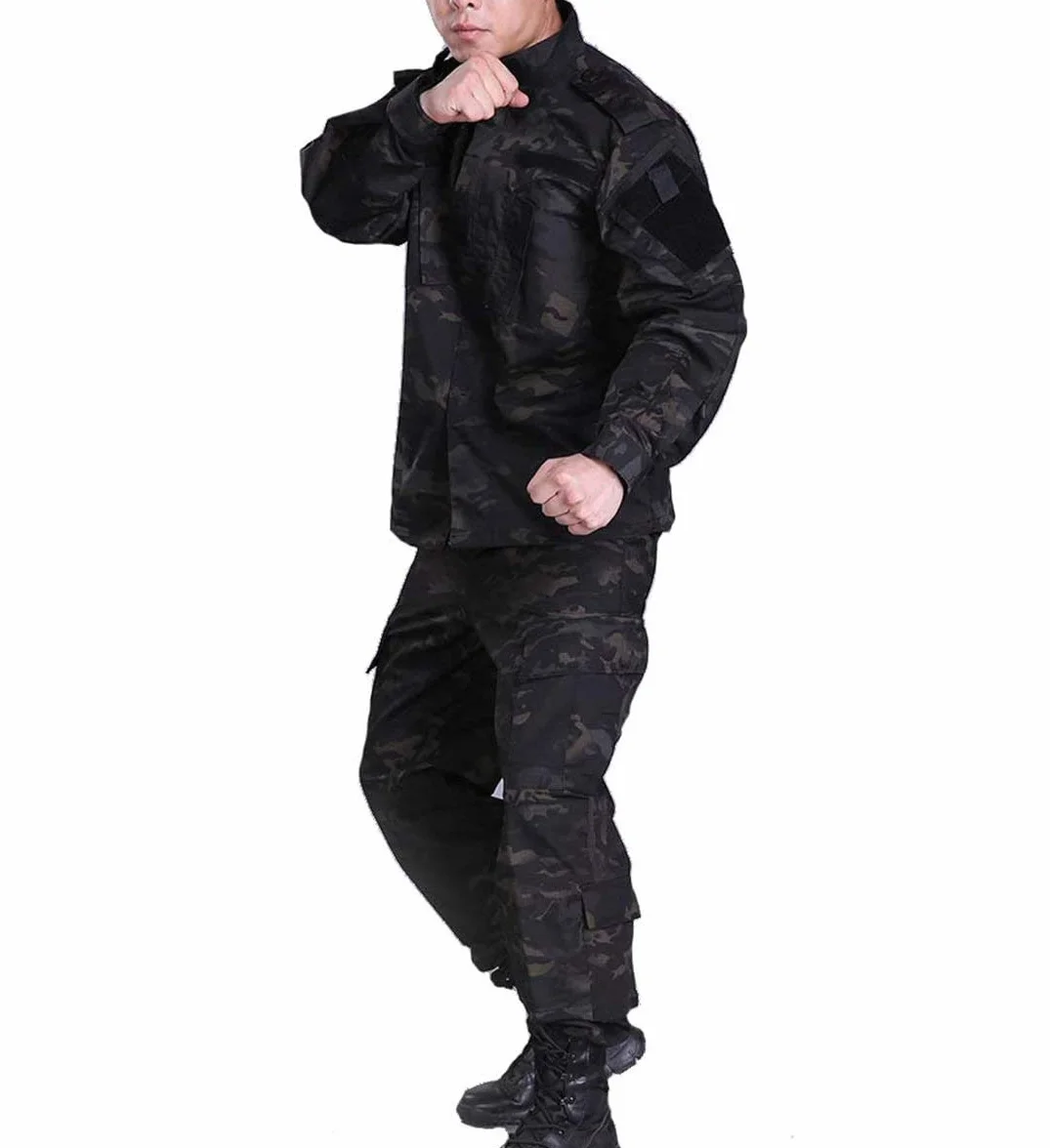 Paintball Airsoft Tactical Suit Men BDU Uniform Jacket Camo Shirt & Pants con Cintura