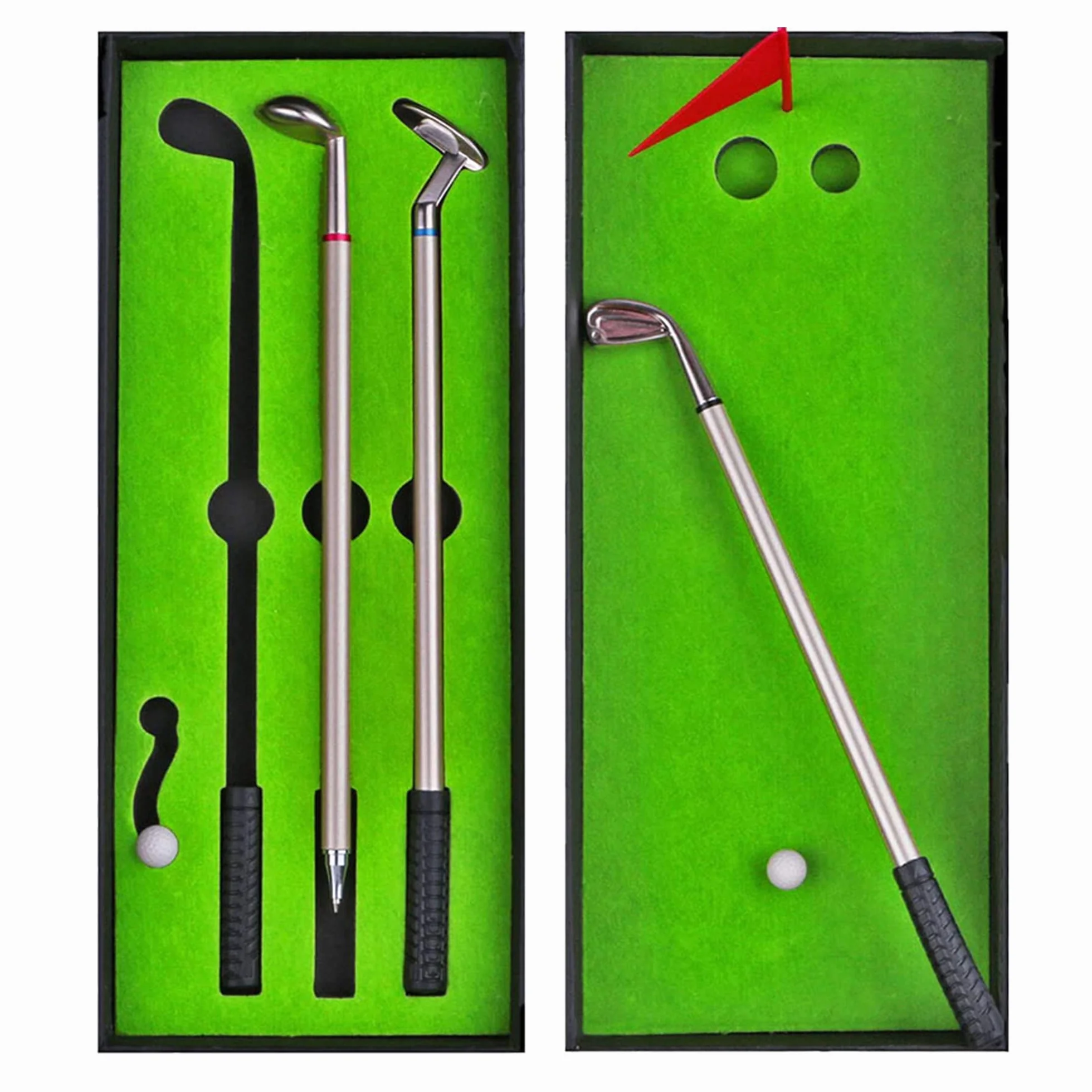 Mini Set di Penne da Golf con Bandiera a Palline, Mazze Golf Decorazioni Cancelleria