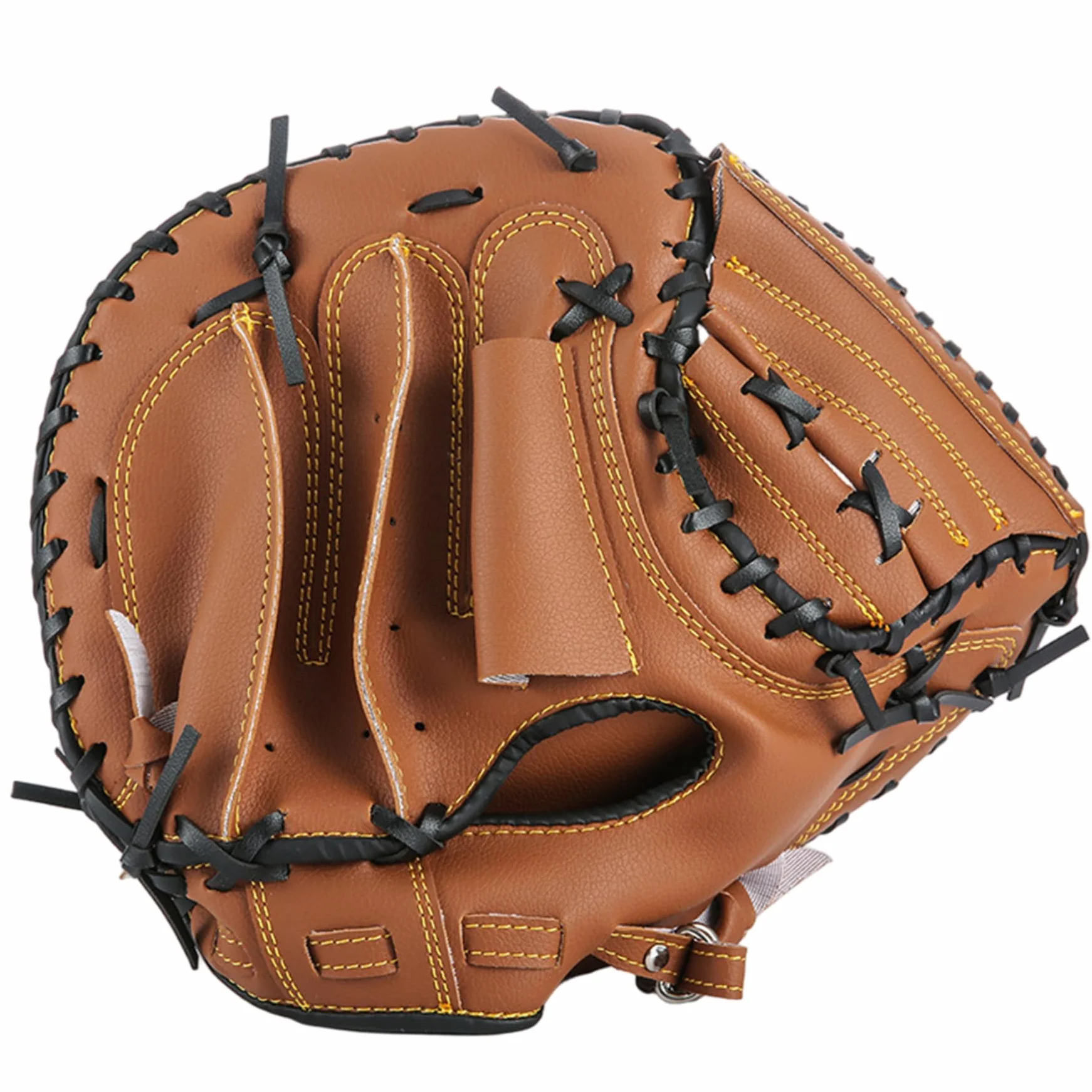 Guanto da baseball per adulti, guanto da ricevitore softball da 12, 5 pollici, guantoni da softball in pelle PVC ispessita, da baseball riutilizzabile per lanciatore di, da