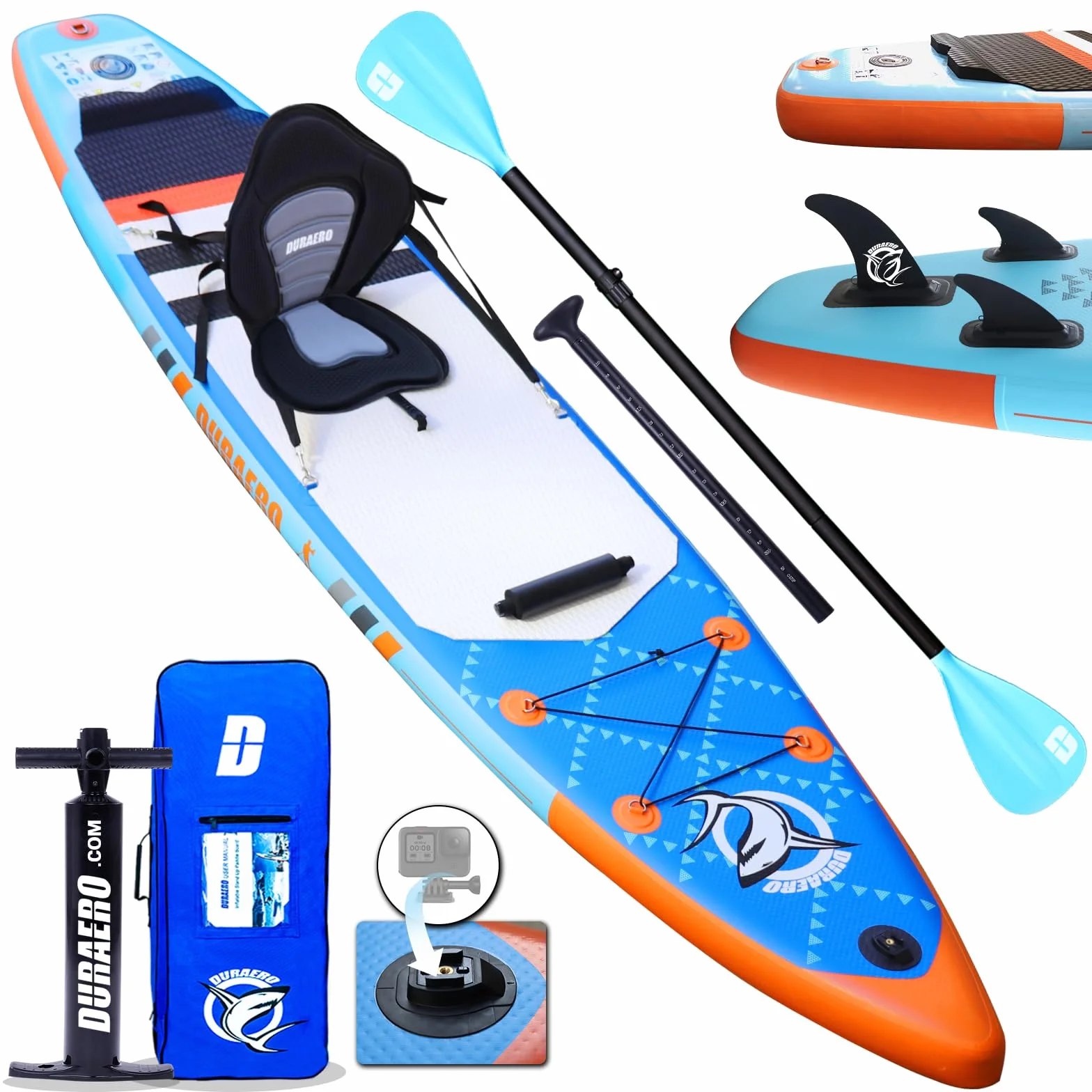 Tavole gonfiabili Stand Up Paddle 330x76x15 cm, portata 150 kg, Blu