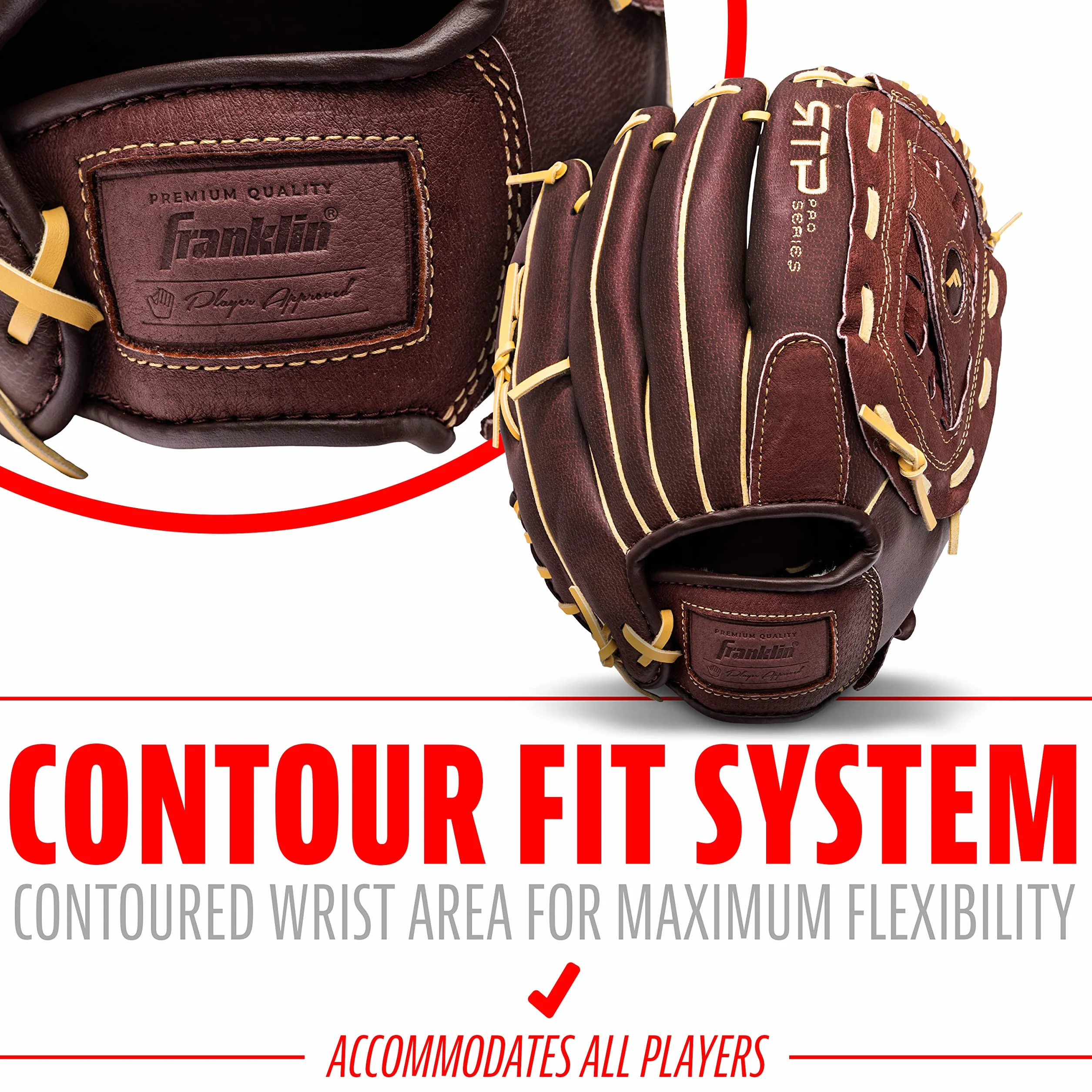 Franklin Sports RTP Pro - Guanti da baseball, per adulti e ragazzi