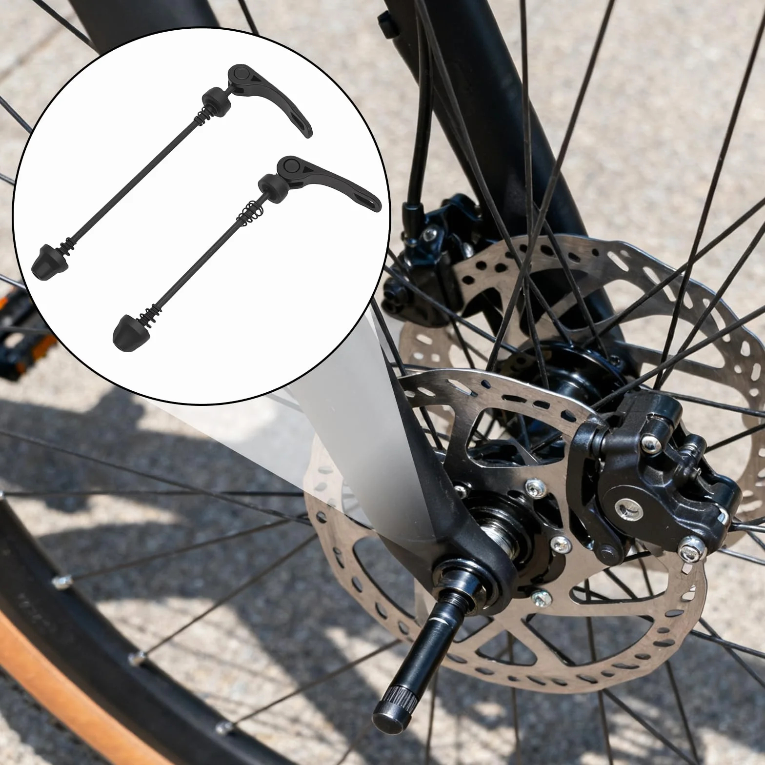 Sgancio Rapido per Ruote Bicicletta, Perno Ruota Bicicletta 2 Pezzi, Lega di Alluminio, per Biciclette da Montagna e Strada