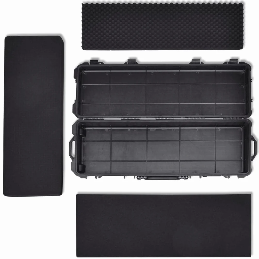 vidaXL Scatolato per Armi Plastica Resistente Impermeabile Trolley Porta Armi