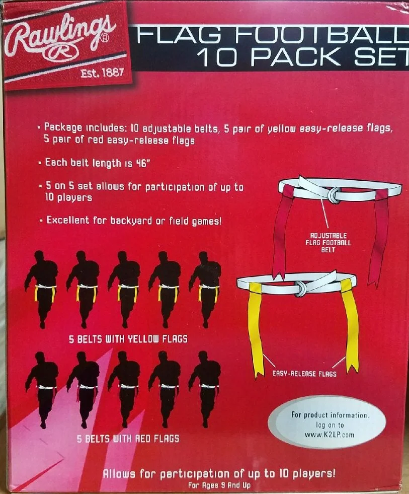 Rawlings Flag Football 10 Pack Set Yellow Red