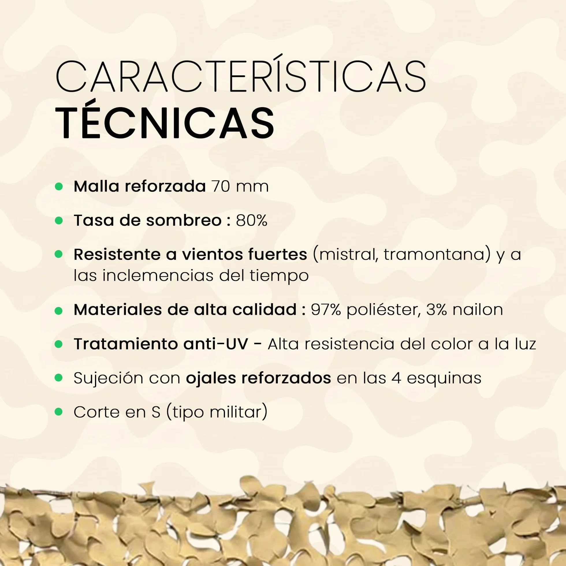 Rete mimetica militare rinforzata blu 3x5m ombreggiatura anti-UV