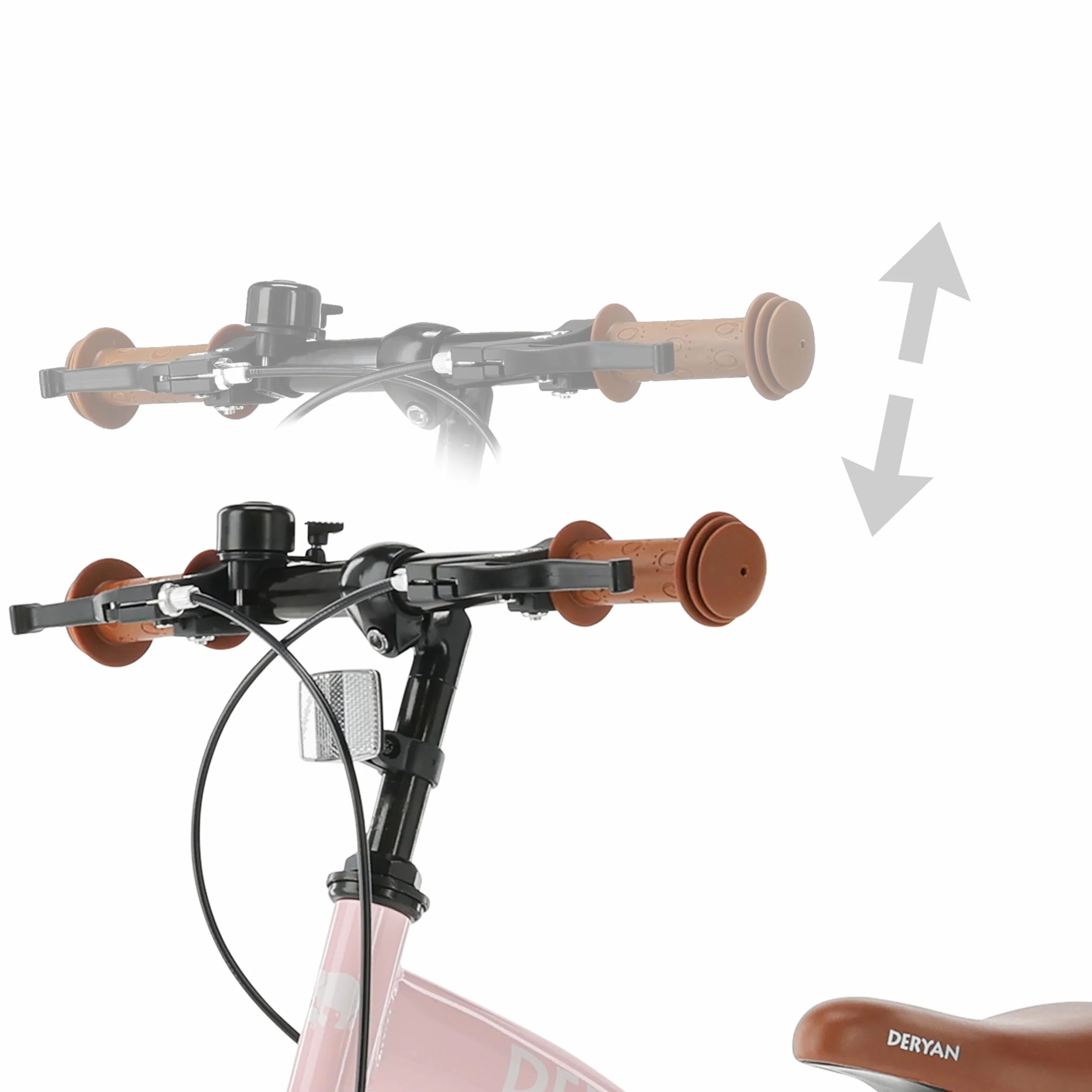 Deryan Bicicletta per Bambini 3 in 1 12 14 16 Pollici con Rotelle e Pneumatici ad Aria