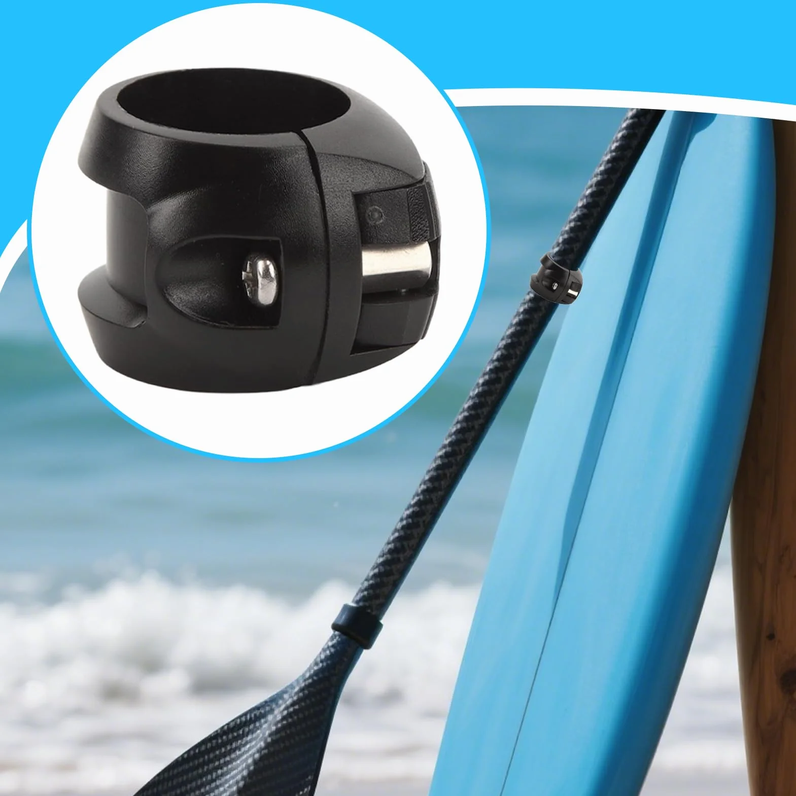 Paddleboard Paddle Clamp Ricambio Rilascio Rapido Kayak Canoa All'aperto Sport Acqua